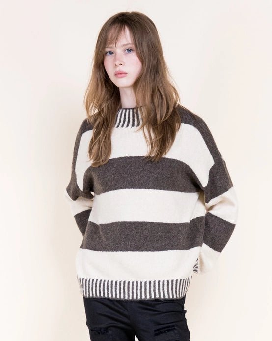 Wide Breton Stripes Weekend Sweater - Vintage Vault Boutique
