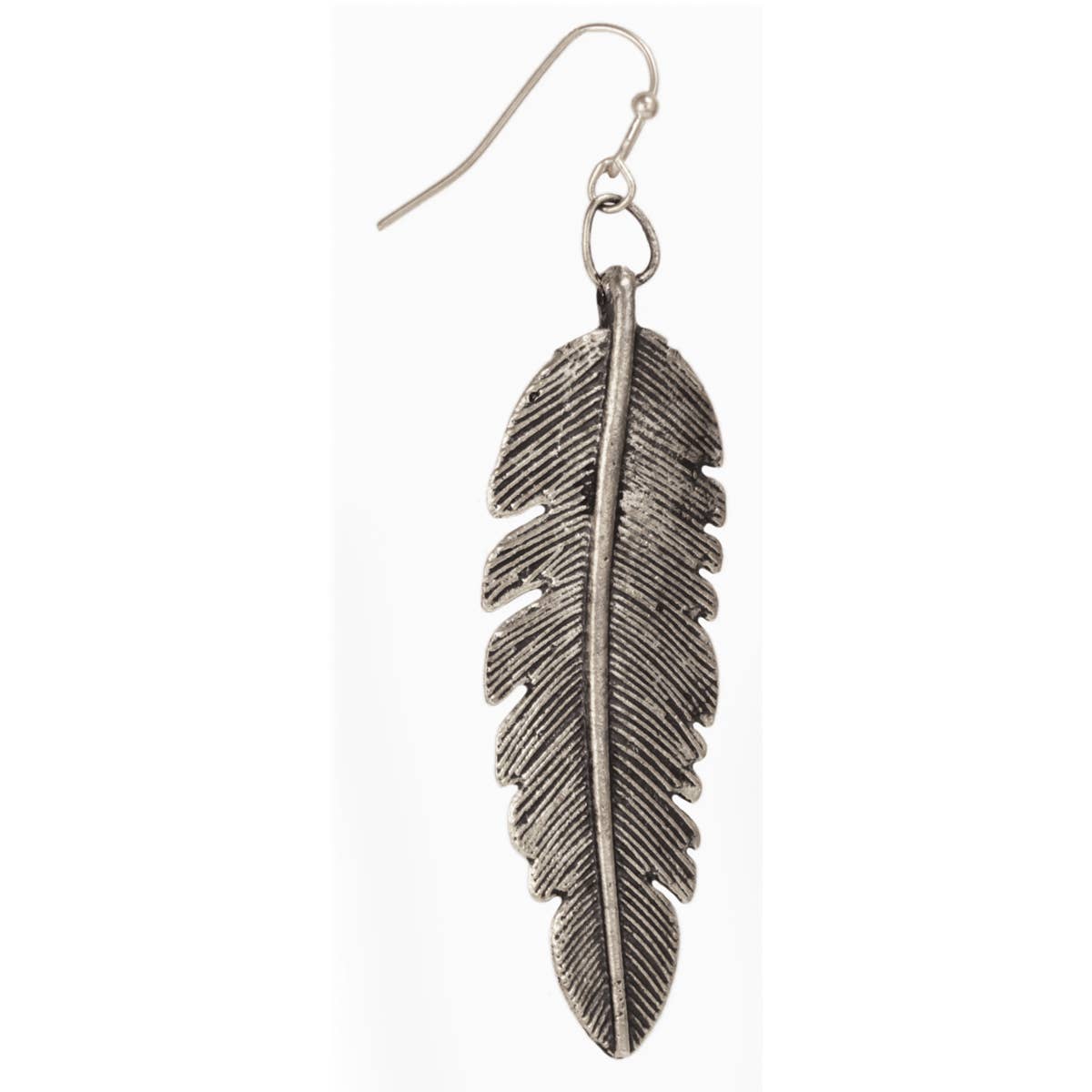 Freebird Silver Feather Earrings