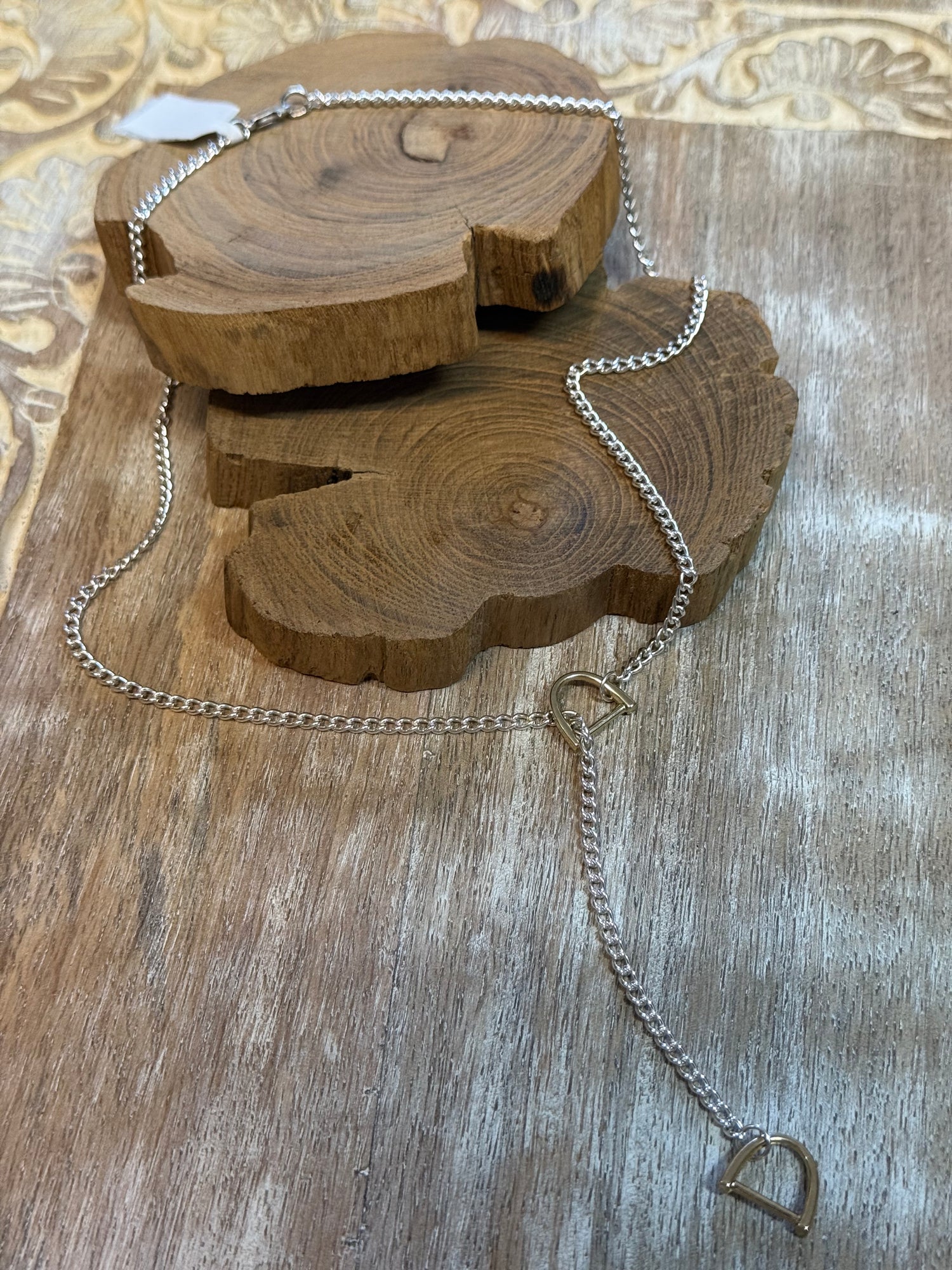 Petite Double Stirrup Lariat Necklace