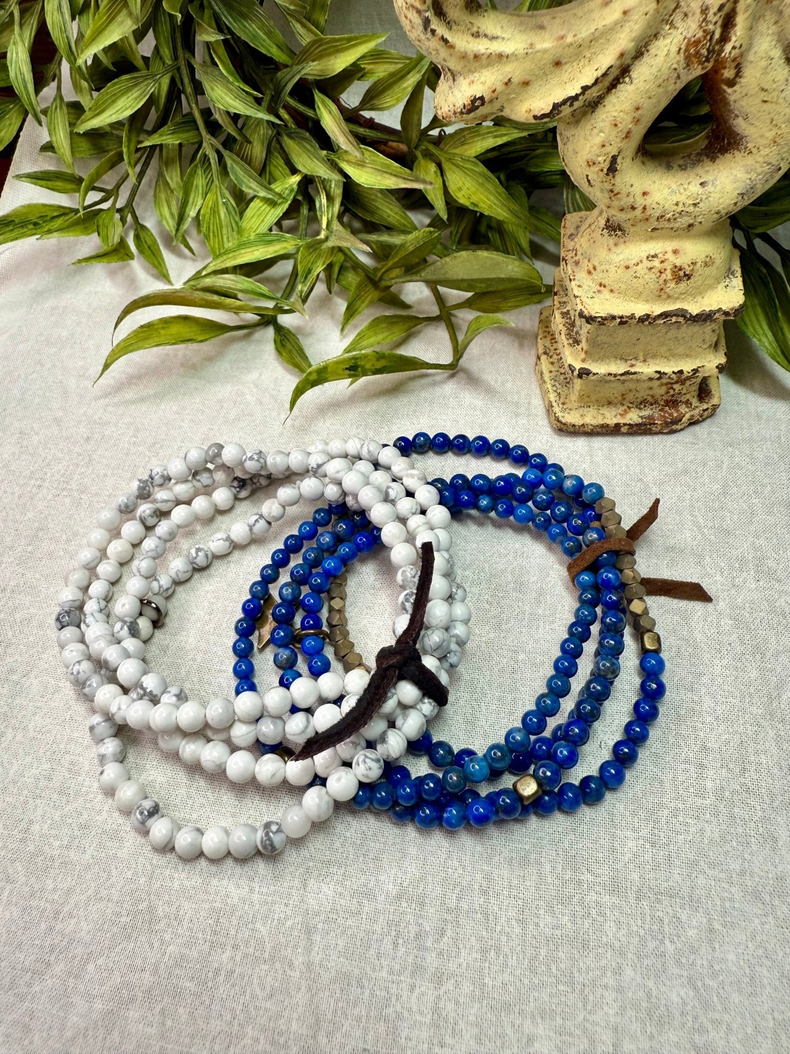 Bracelet Stack - Four Stretch Bracelets - Vintage Vault Boutique