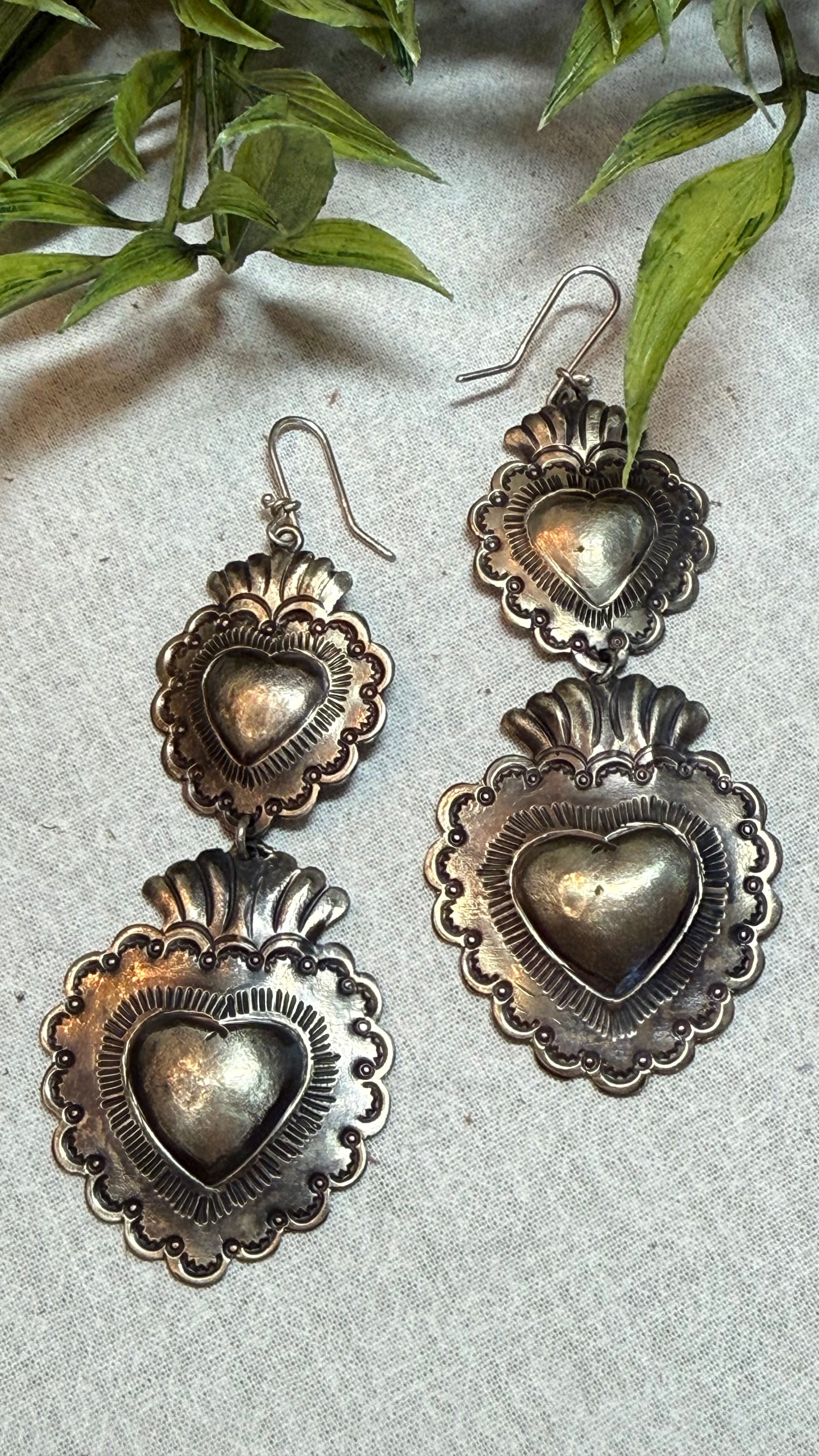 Double Heart Earrings