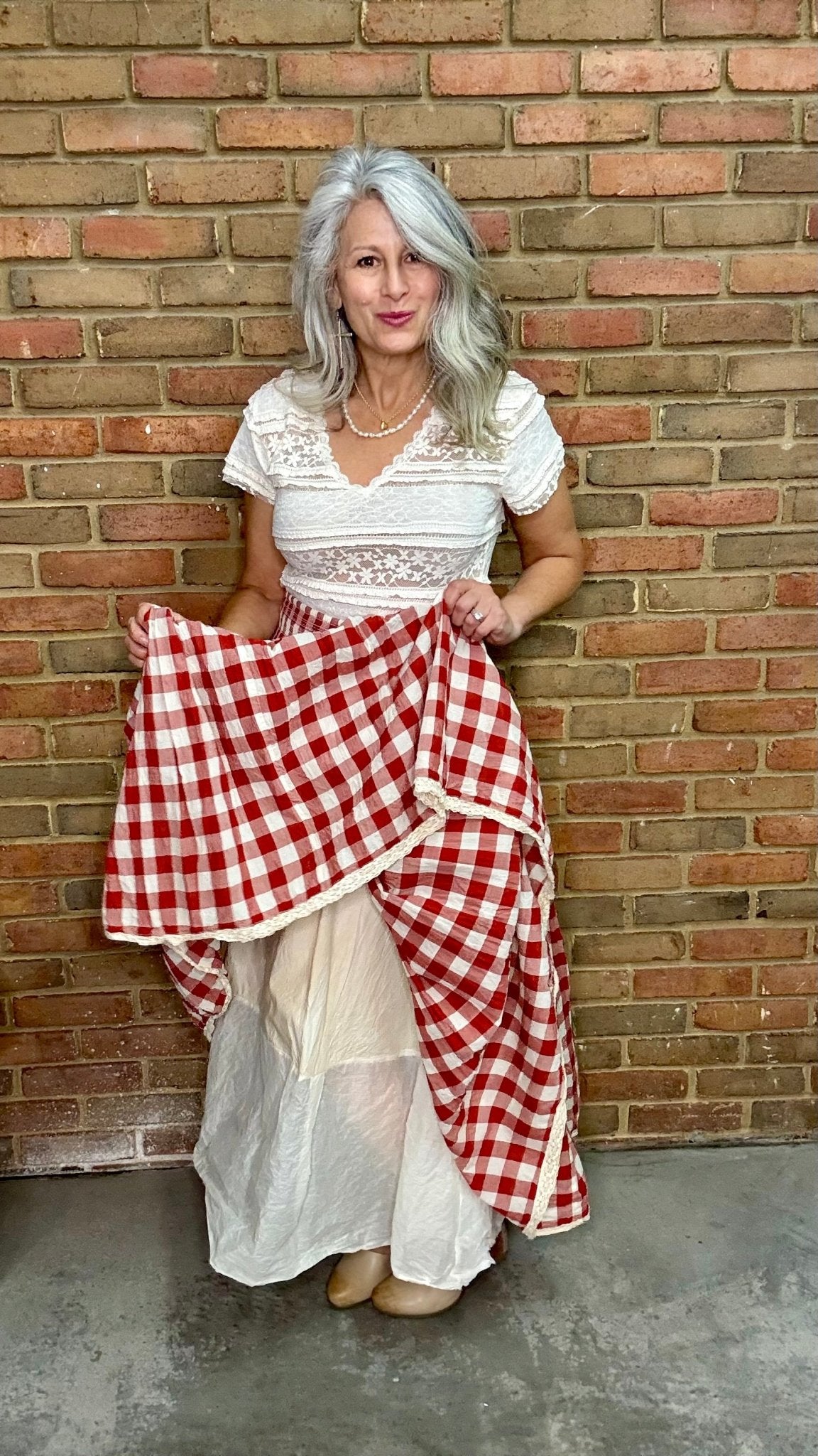 Red Plaid Skirt - Vintage Vault Boutique