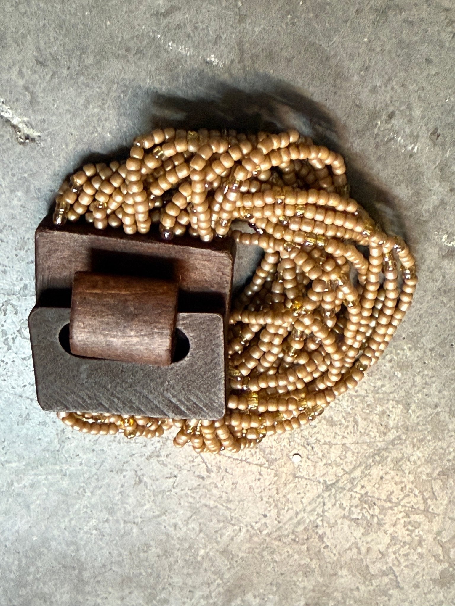 Multi Strand Wooden Closure Bracelet - Vintage Vault Boutique