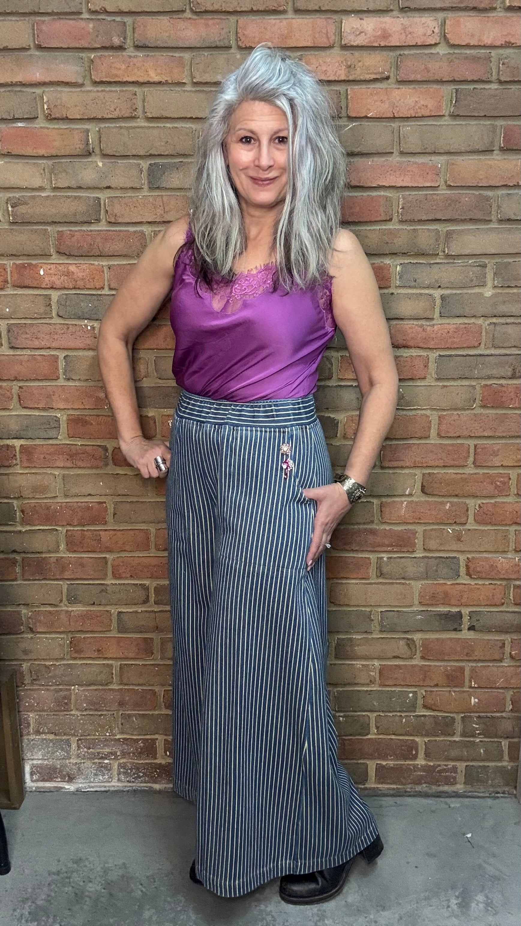 Alaia Stripe Denim Pants