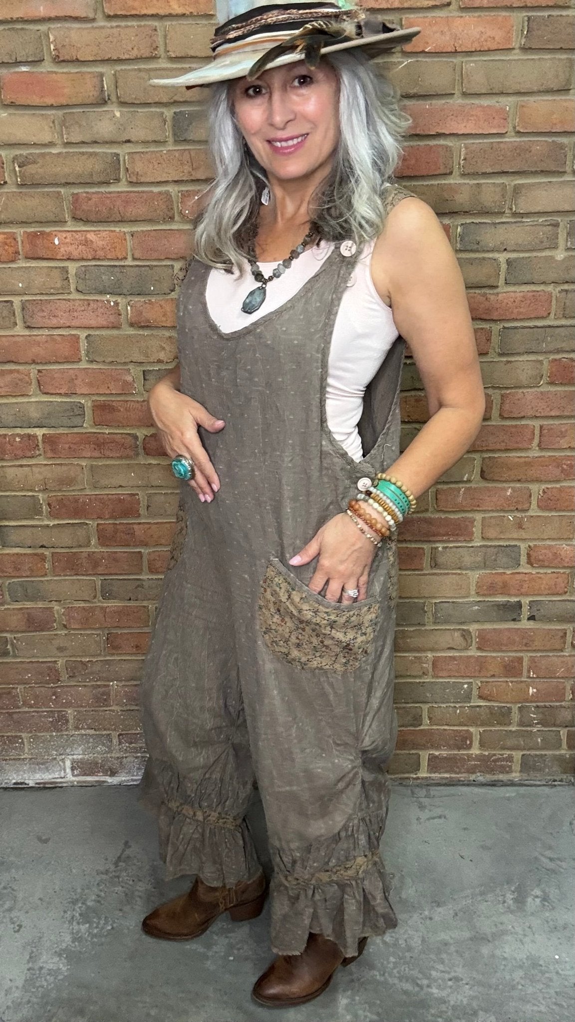 Canyon Mist Overalls - Vintage Vault Boutique