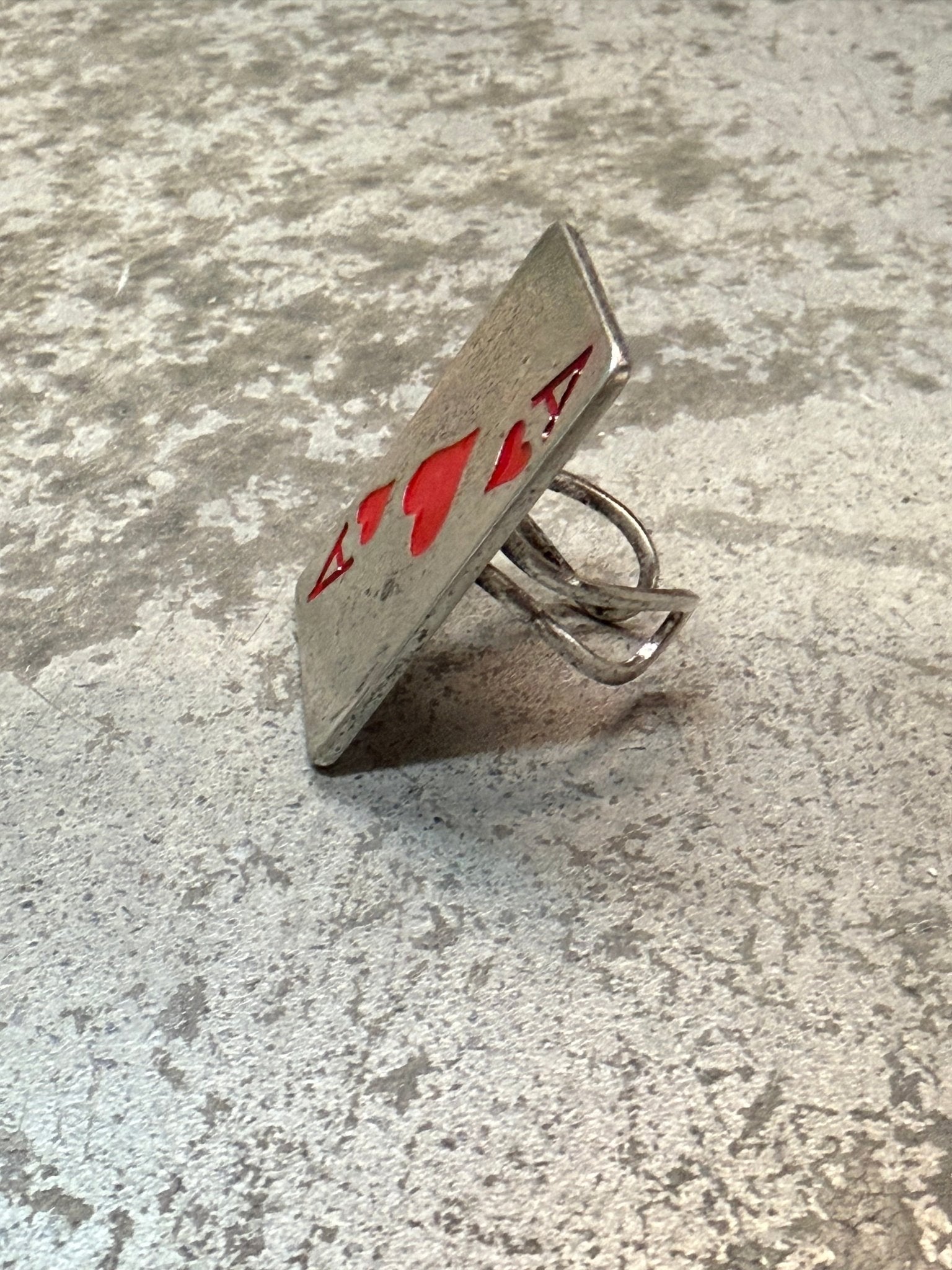 Ace of Hearts Card Ring - Vintage Vault Boutique