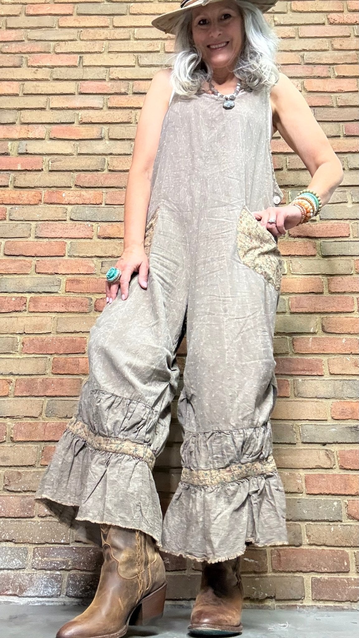Canyon Mist Overalls - Vintage Vault Boutique
