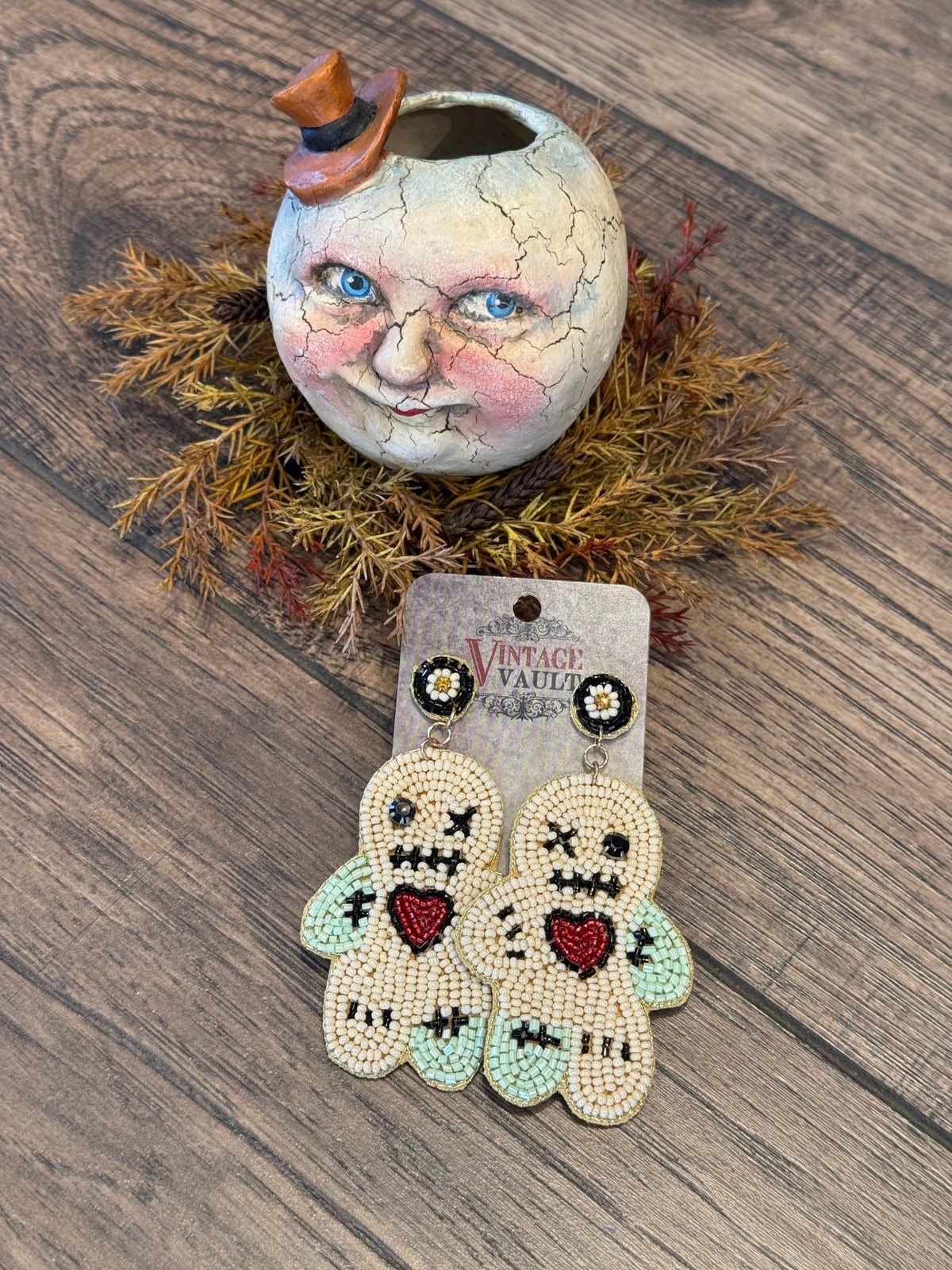 Beaded Voodoo Doll ER - Vintage Vault Boutique