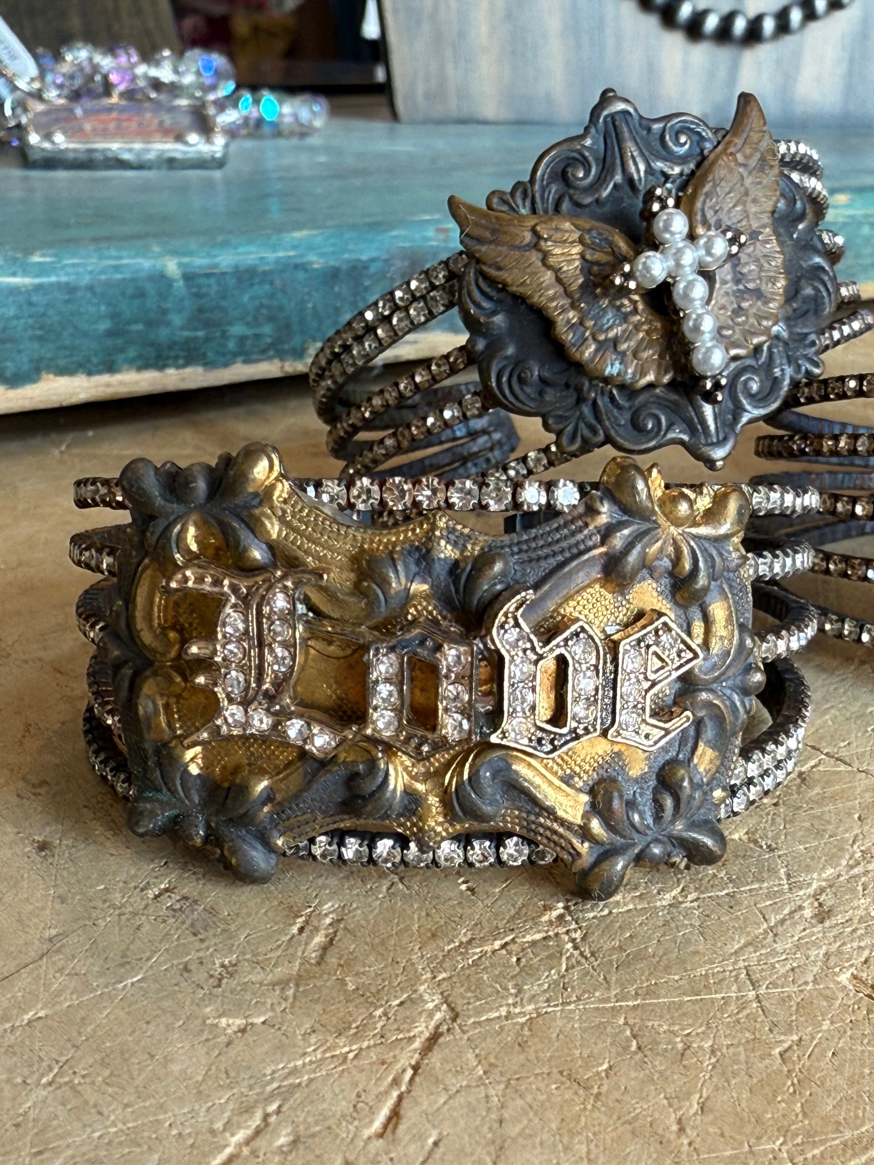 Rhinestone Cuff Bracelet