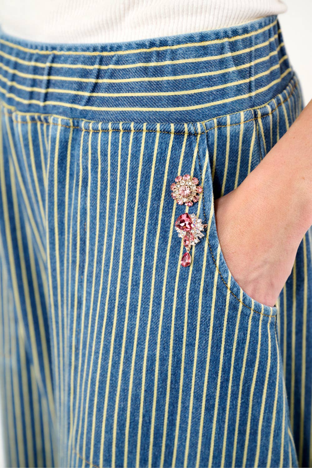 Alaia Stripe Denim Pants