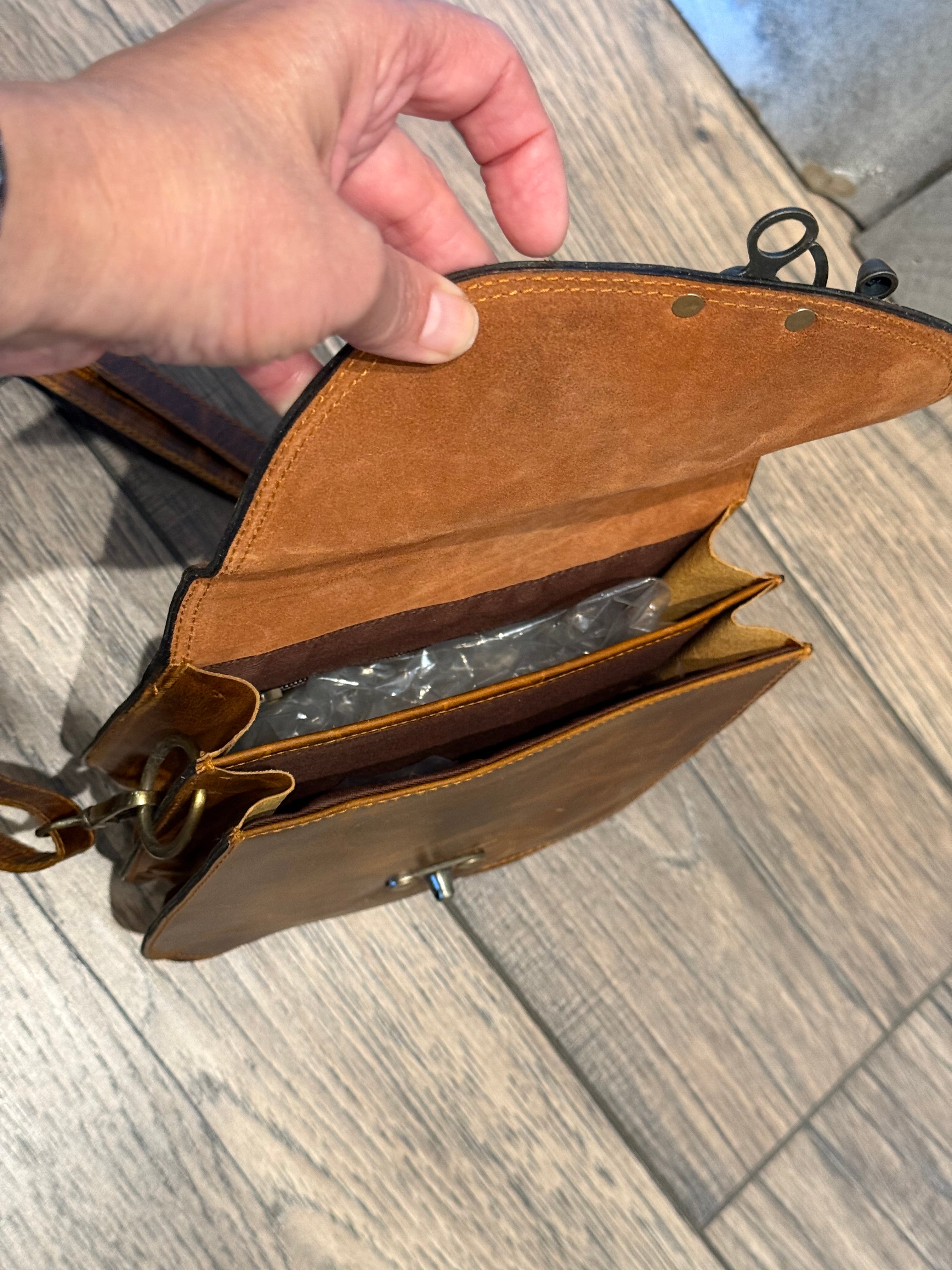 Brown Latch Purse