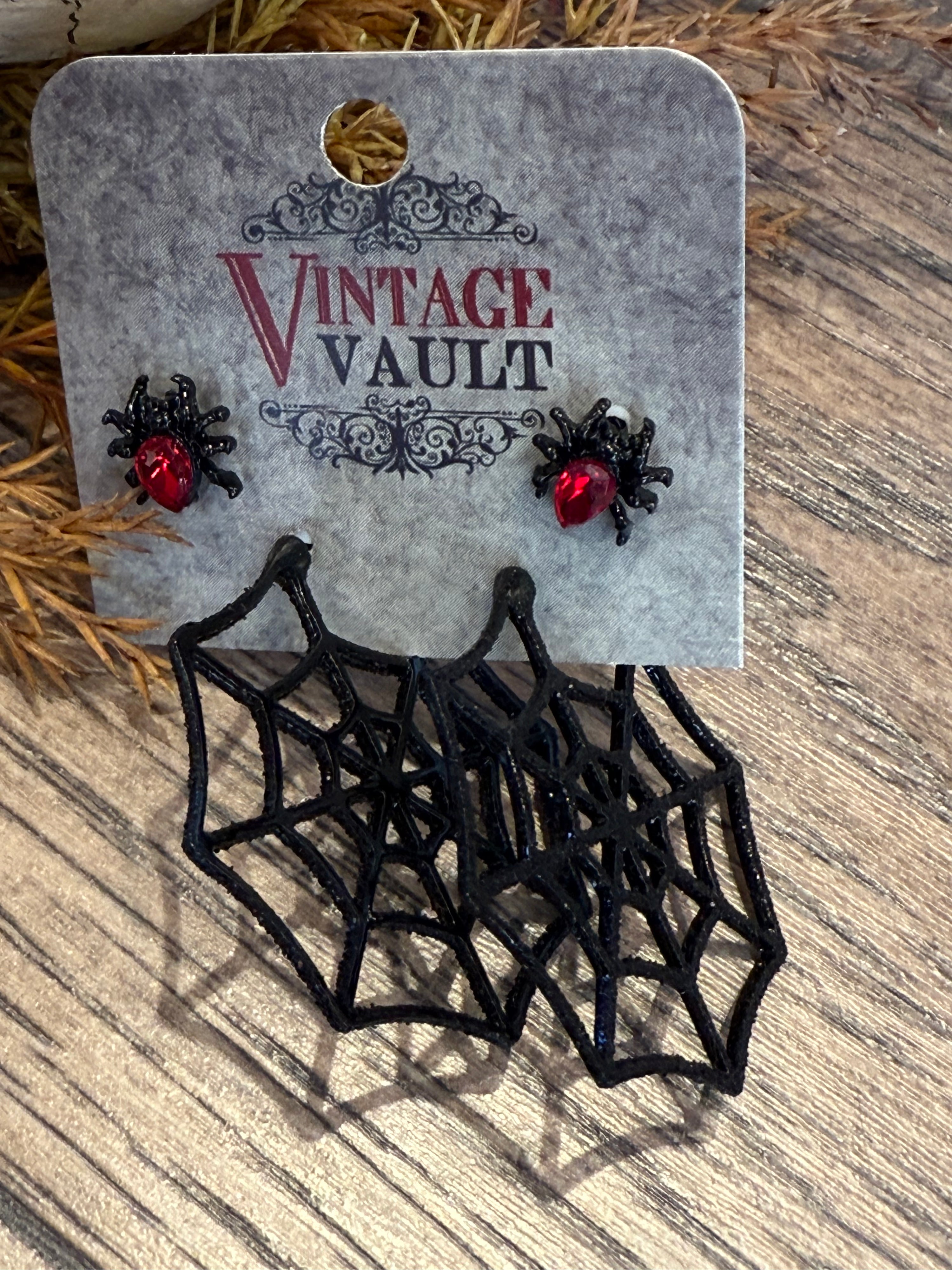 Spider & Web Earrings