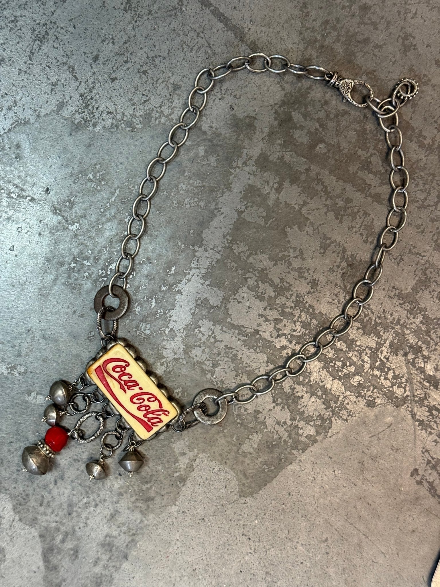 Coca-Cola/Domino with Drops Necklace - Vintage Vault Boutique