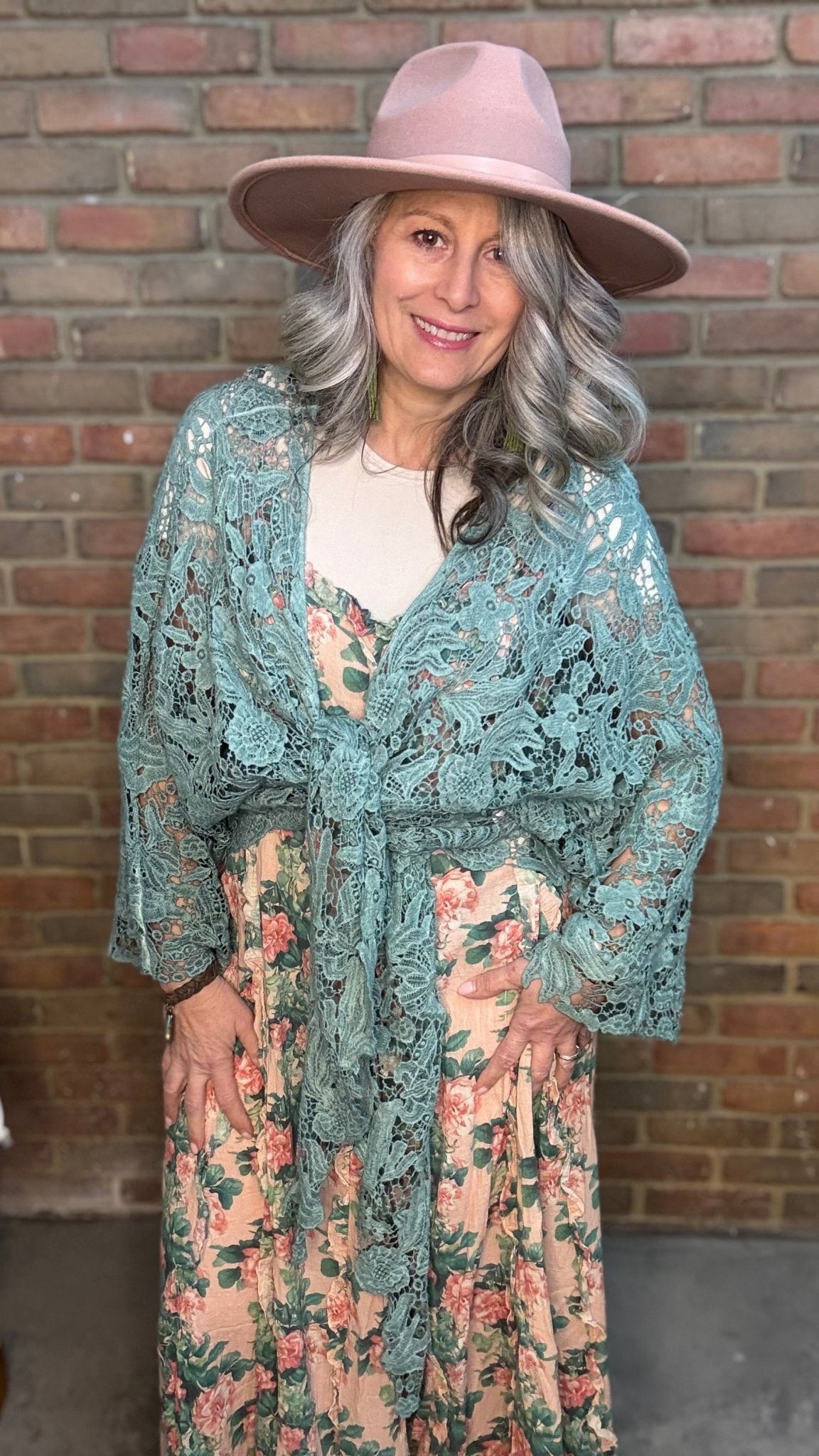 Crochet Butterfly Throw Over Cardigan - Vintage Vault Boutique