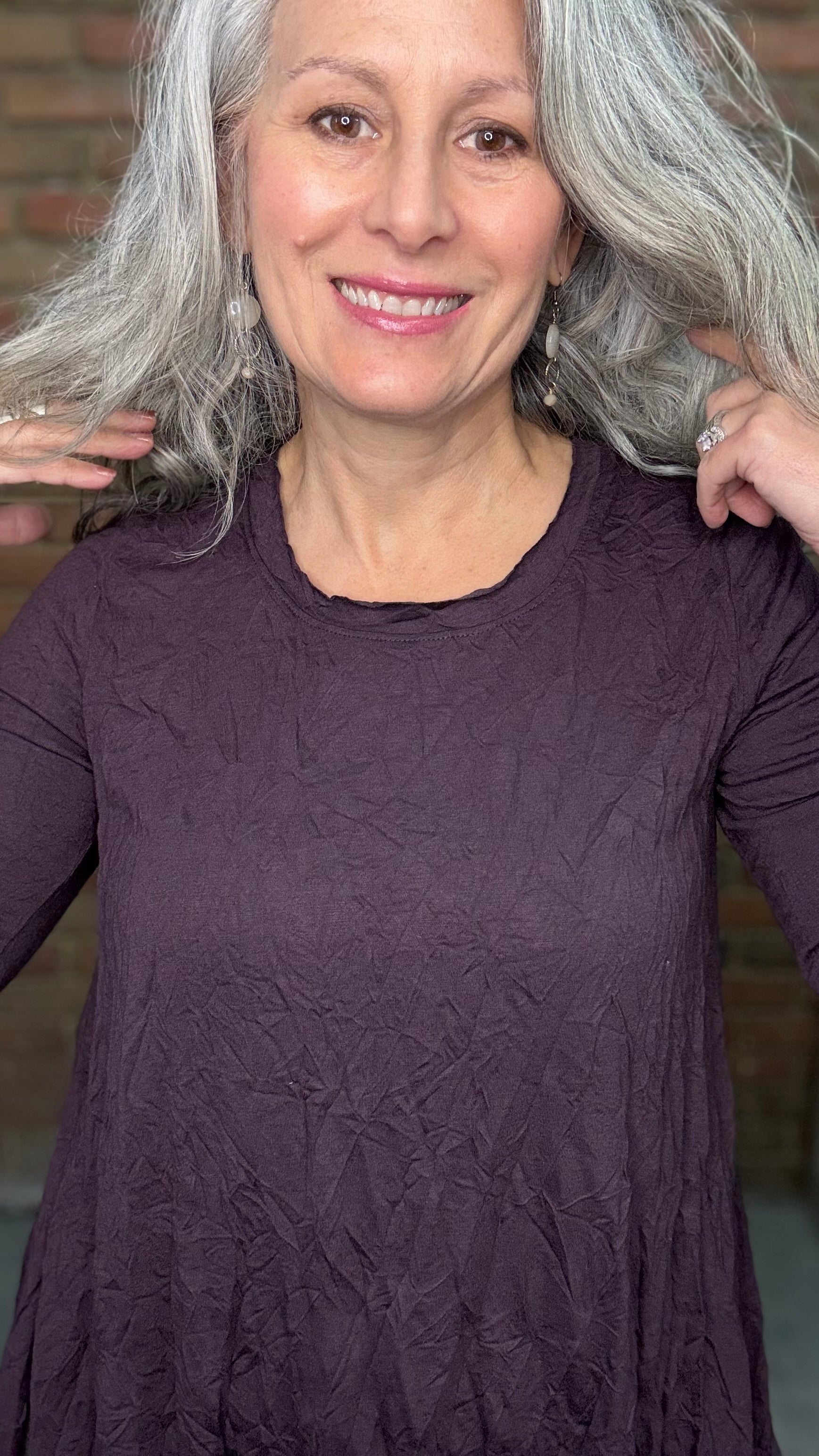 Mackenzie Crinkle Top Maple