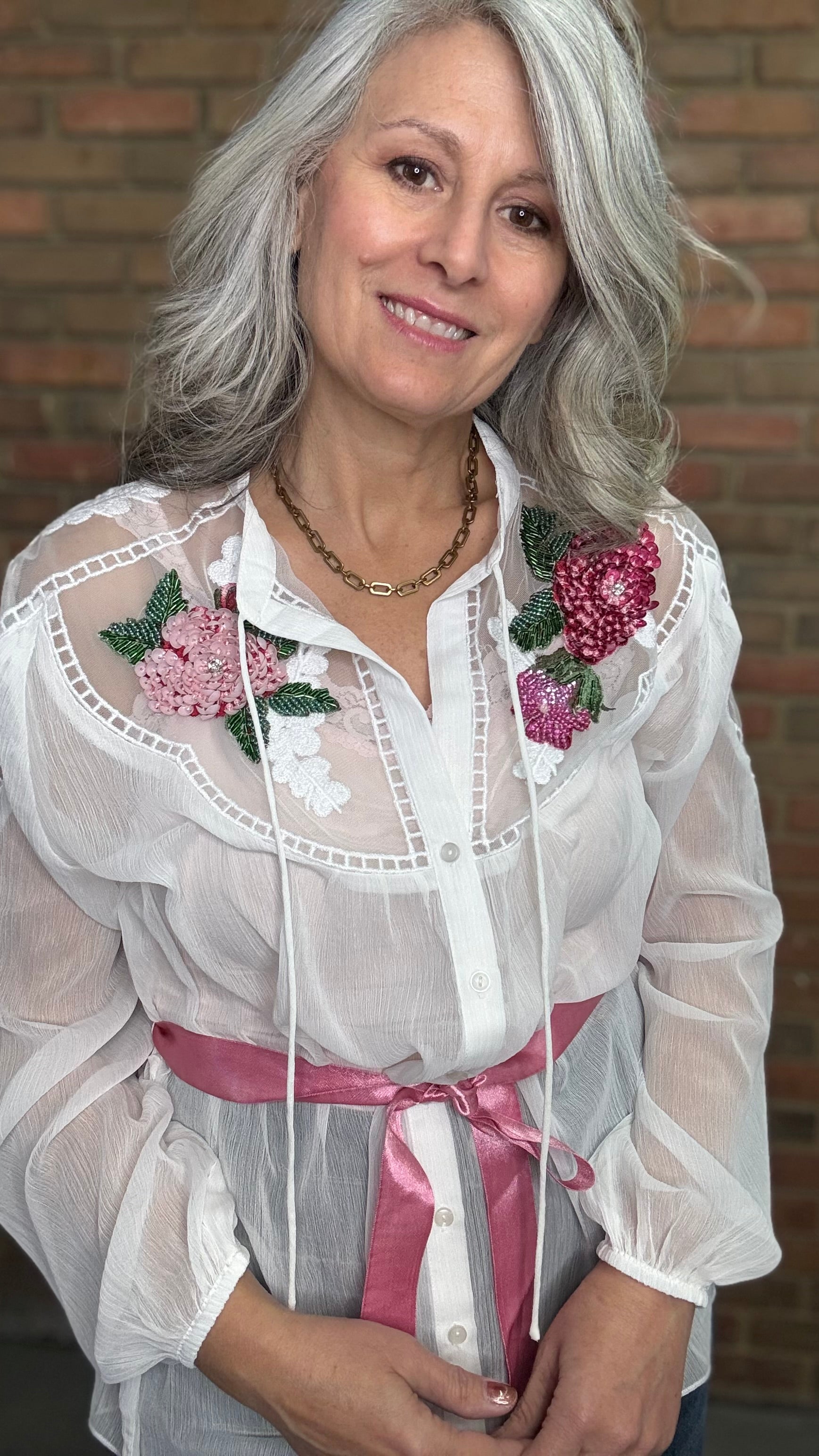 Amora Chiffon Hand Embroidery