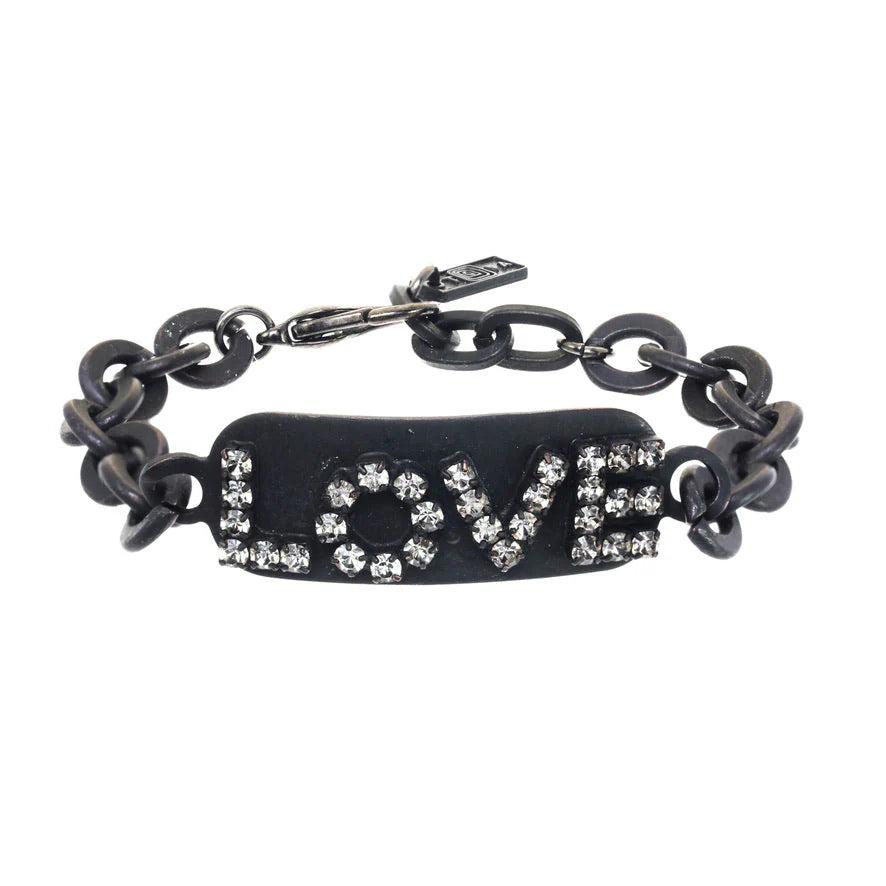 Love ID Bracelet in Smutt