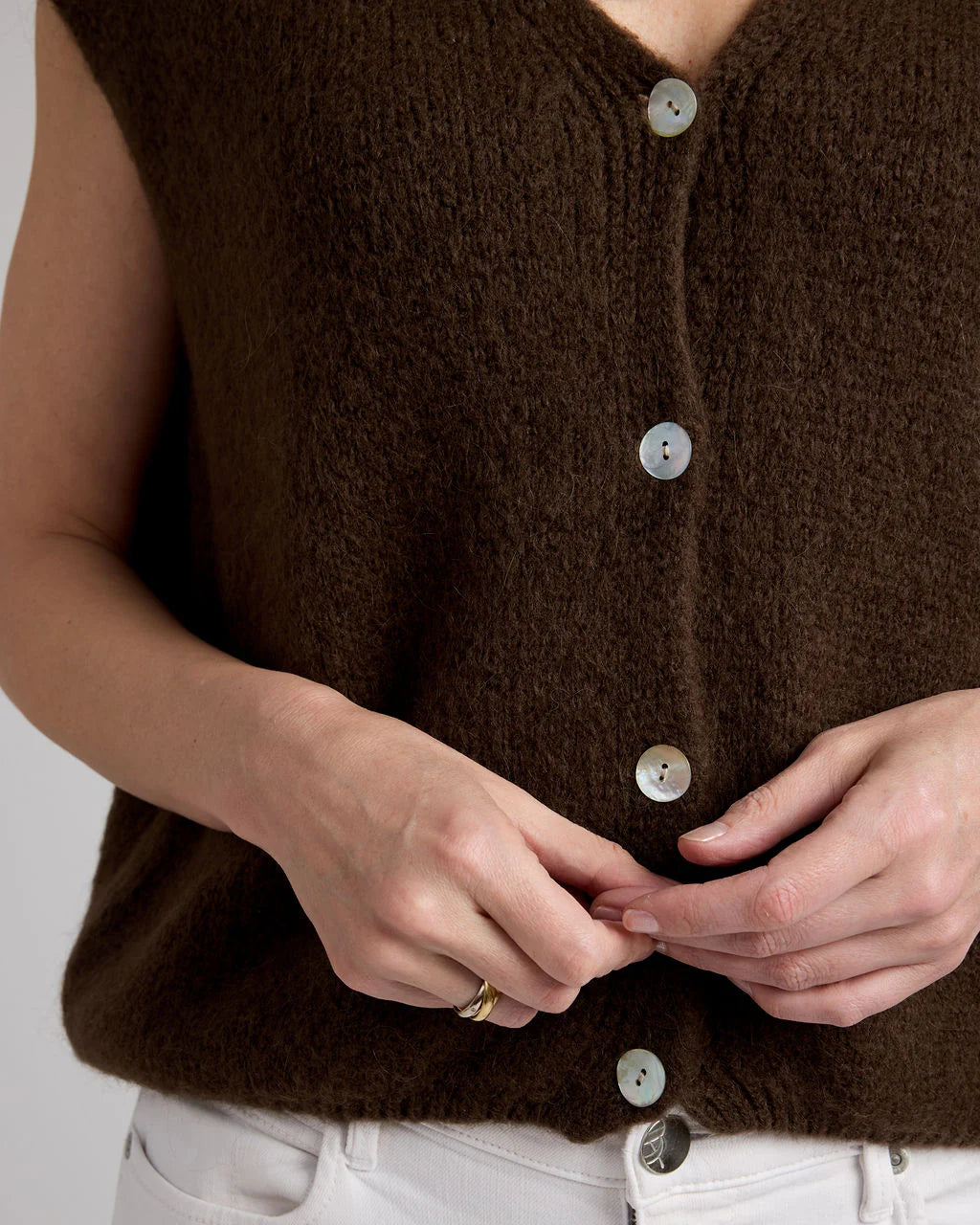 Alessia Knit Button Up Vest