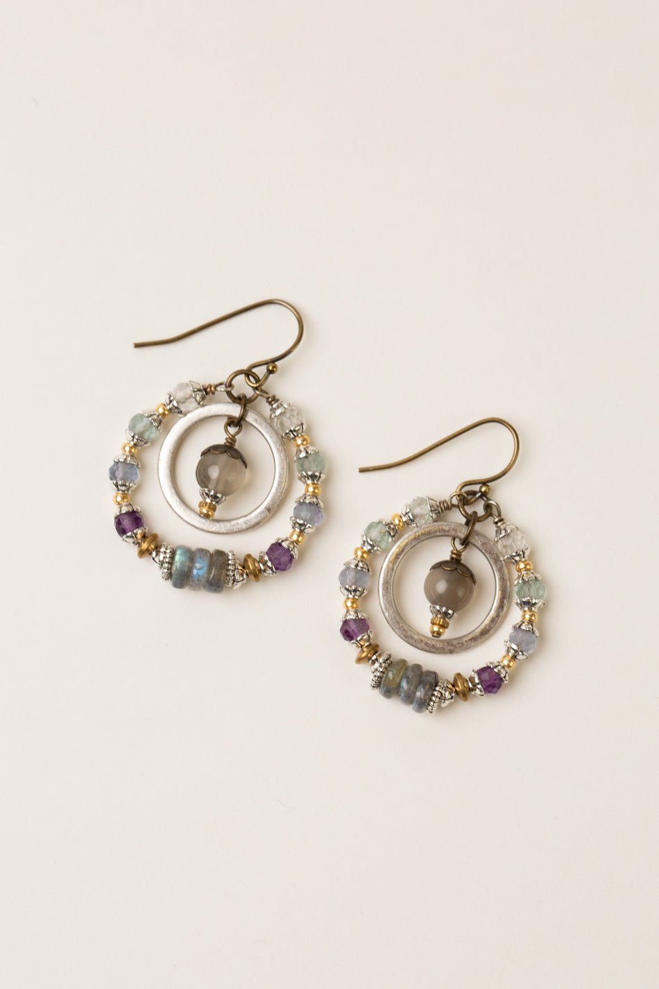 Aspire Fluorite Earrings E020 - Vintage Vault Boutique