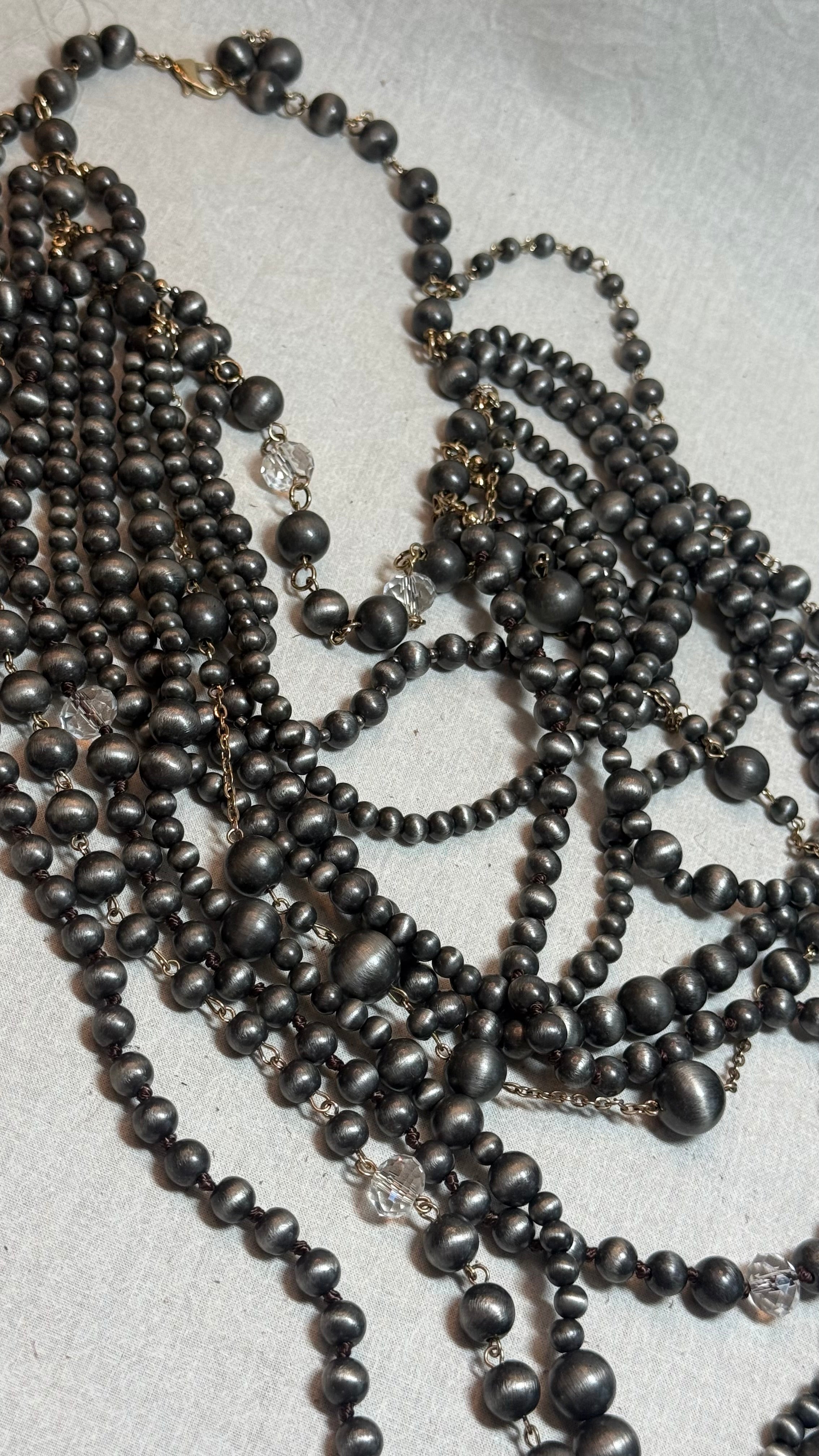 Multi Strand Desert Pearl Necklace