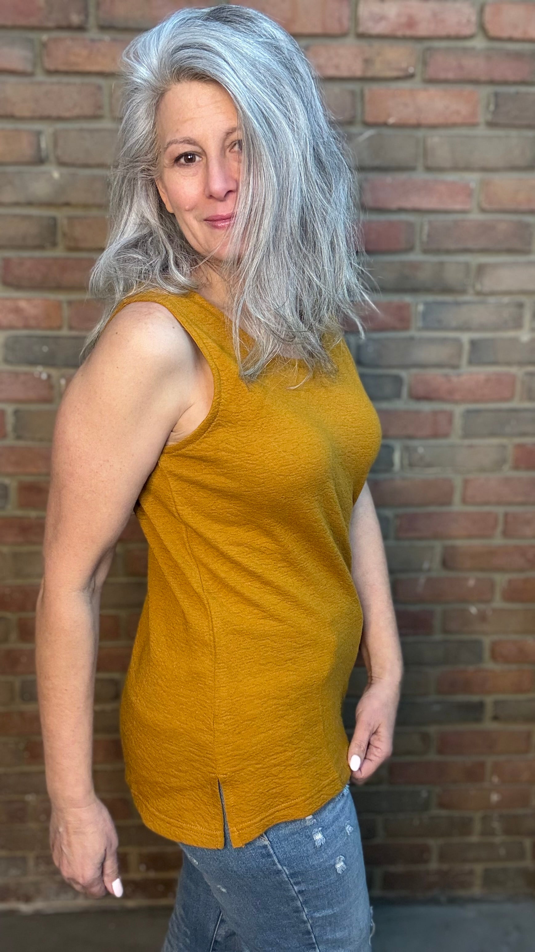 Wanda Knit Tank Gold