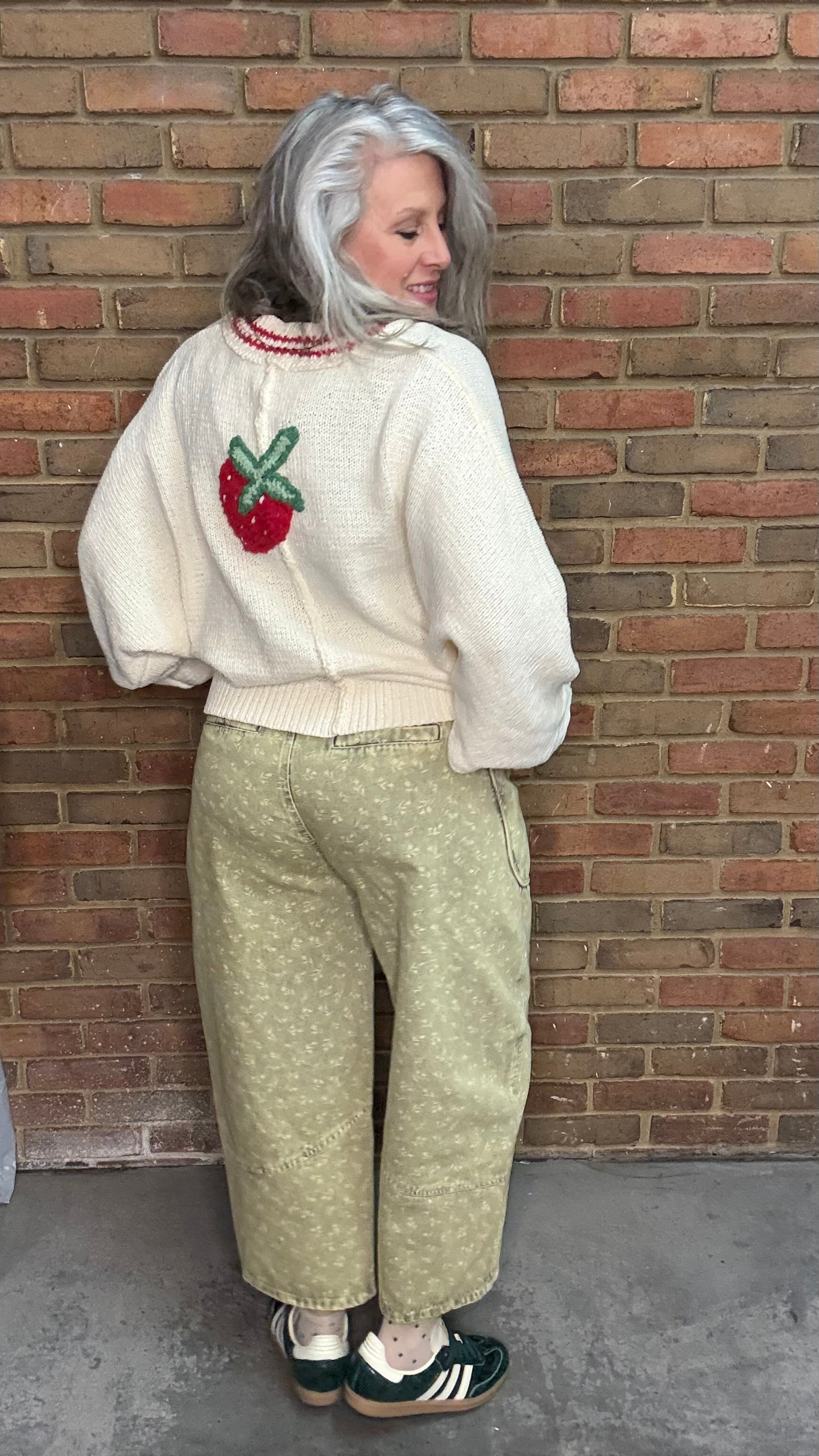 Floral Printed Barrel Pants