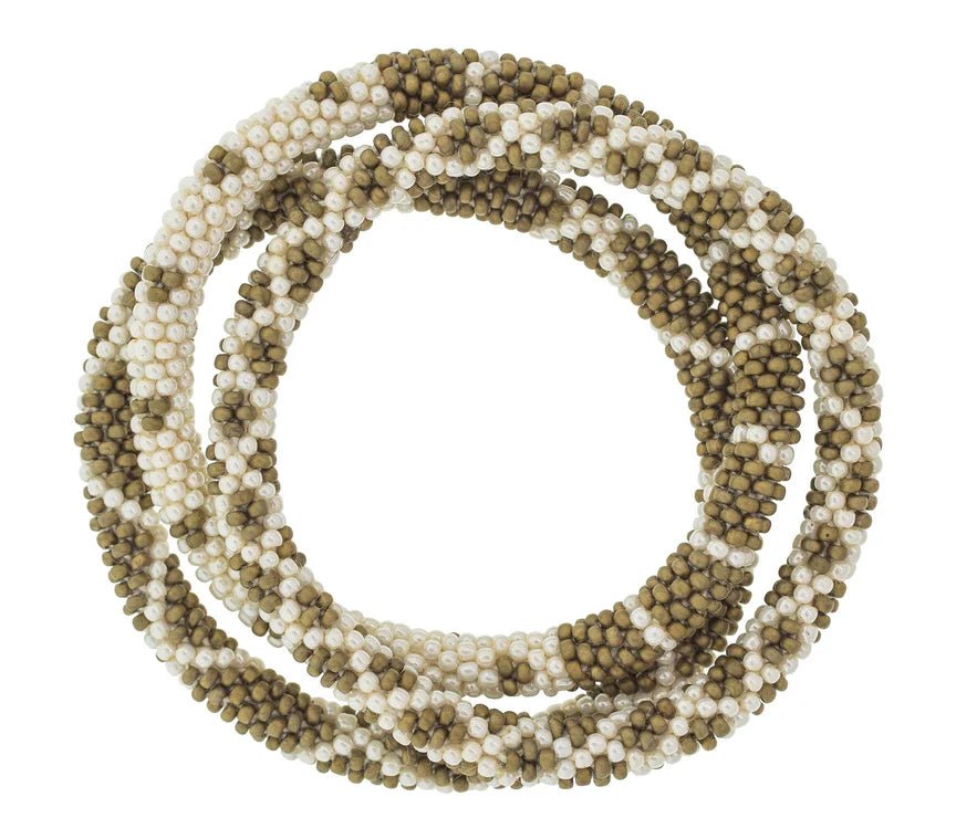 Roll On Bracelet Set of 3 Khaki - Vintage Vault Boutique