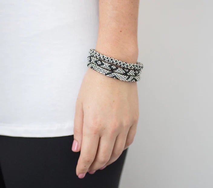Roll On Bracelet Set of 3 Platinum - Vintage Vault Boutique