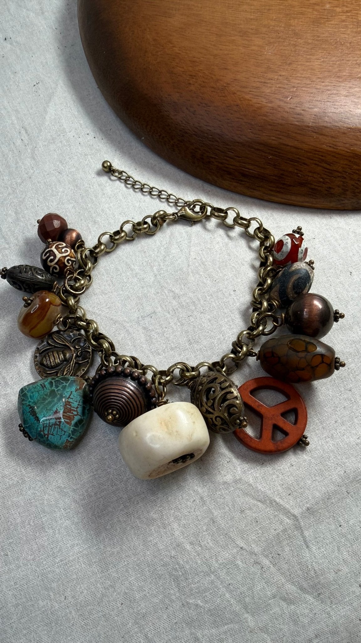 Peace & More Charm Bracelet - Vintage Vault Boutique