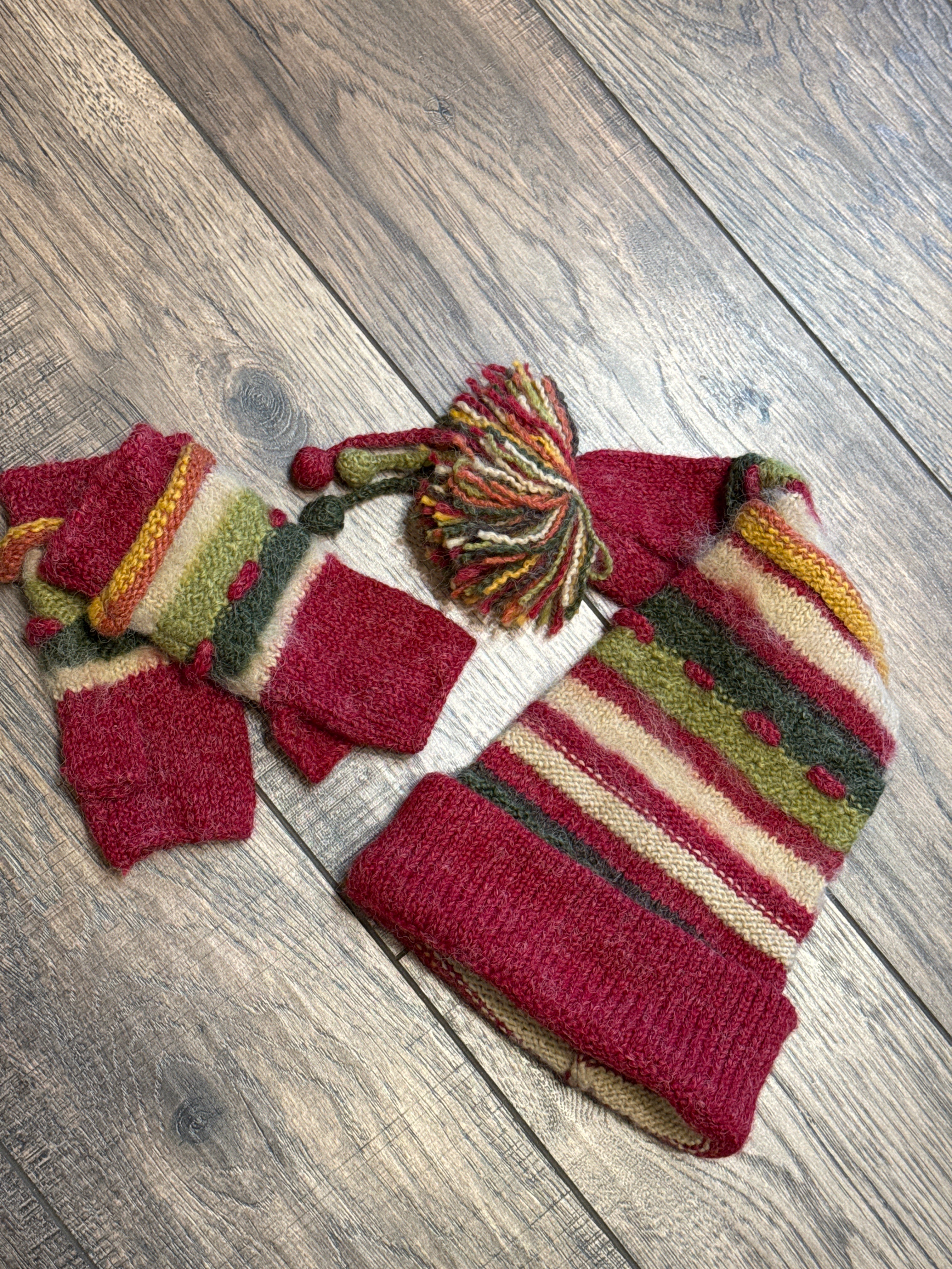 Striped Brushed Hand Warmers