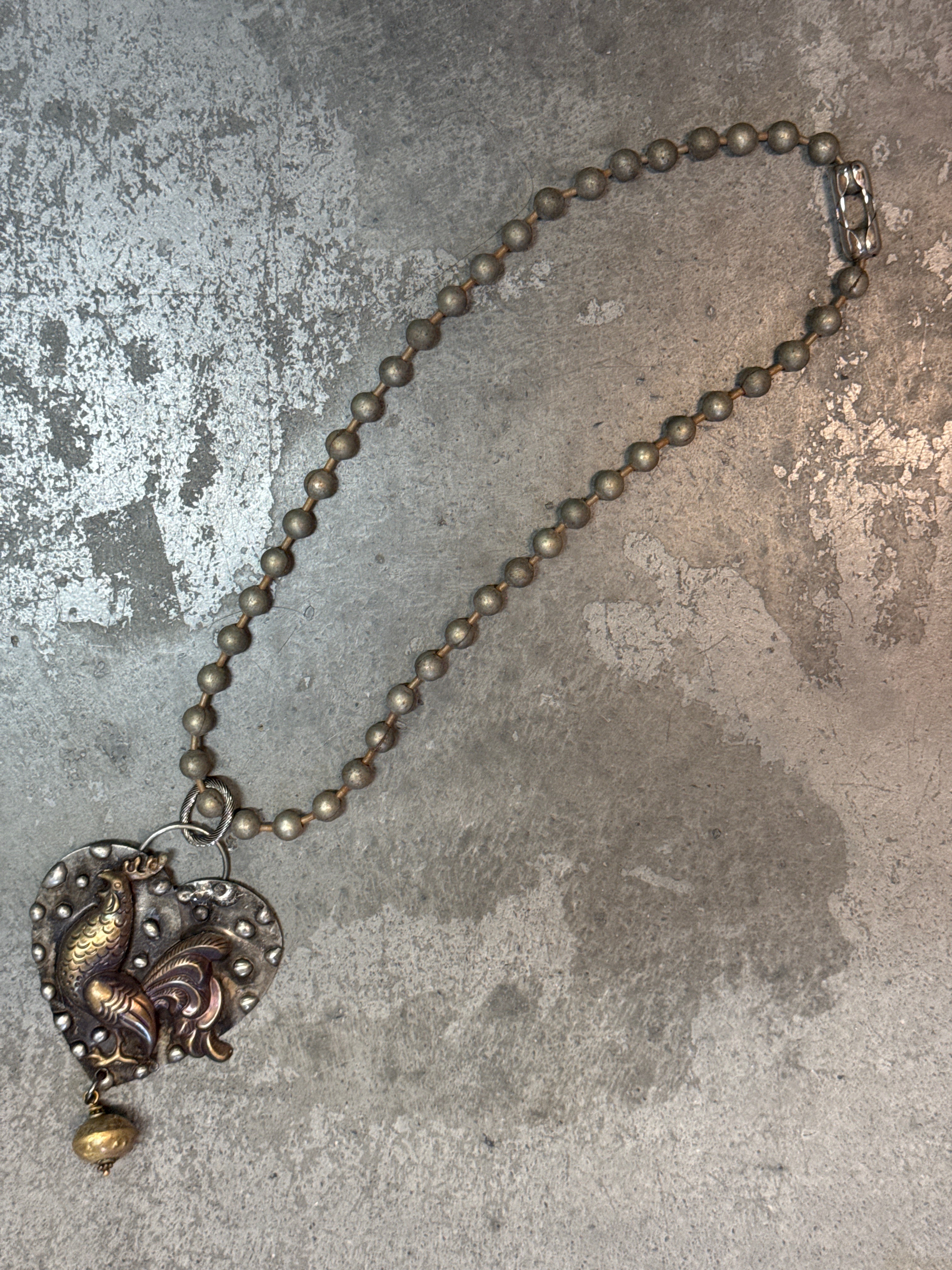 Rooster Heart Necklace