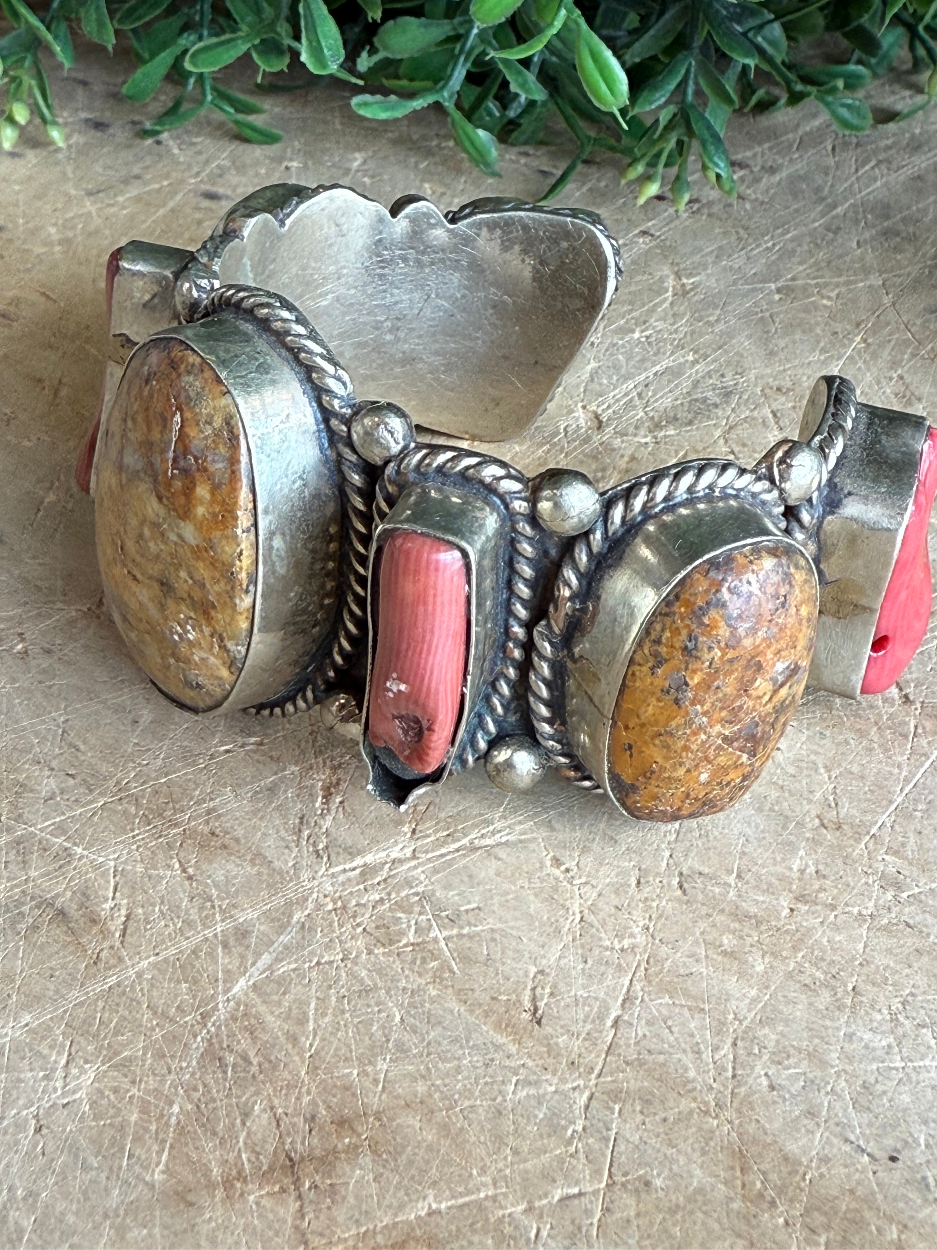 Large Mixed Stone Cuff