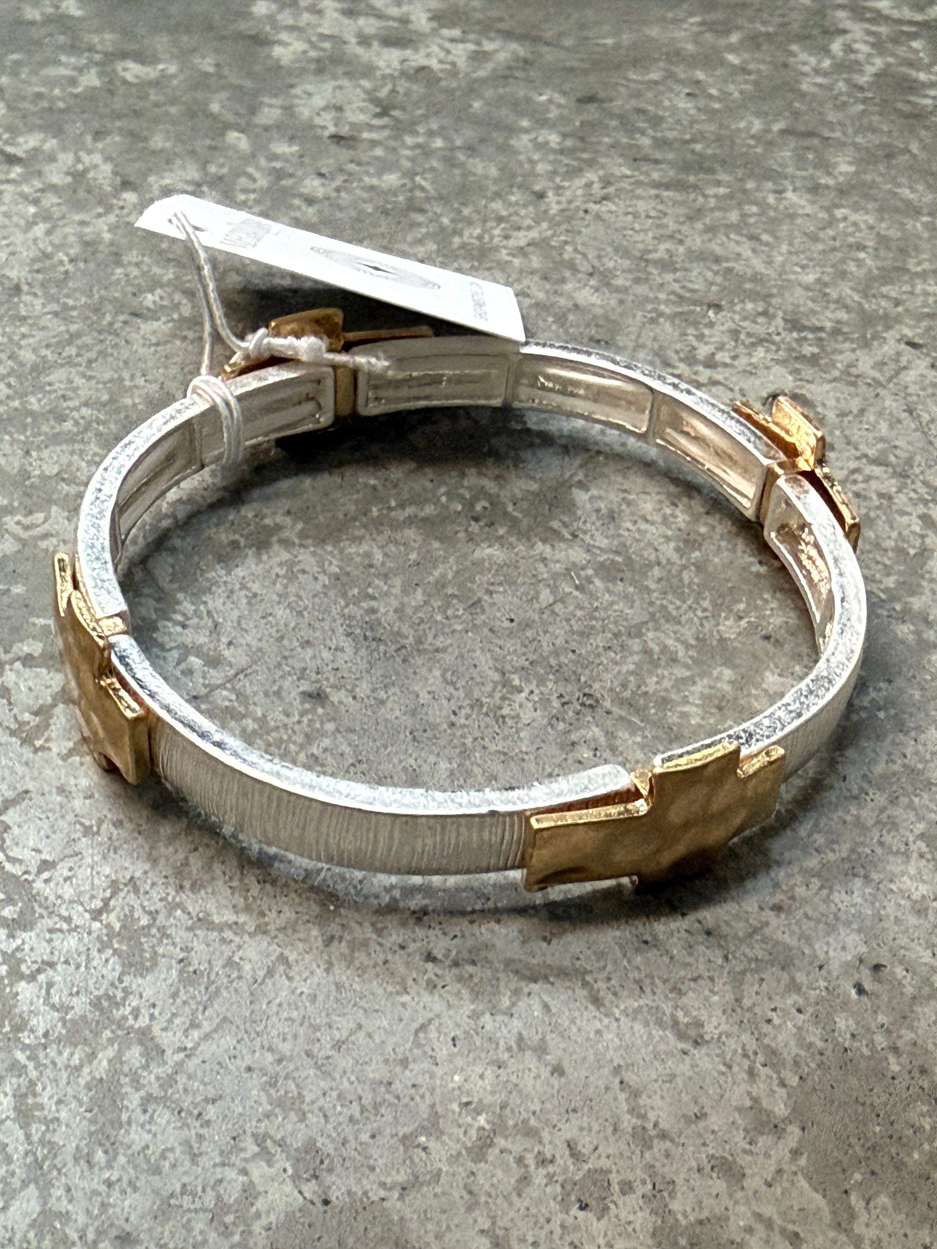 Hope Gold and Silver Stretch Bracelet