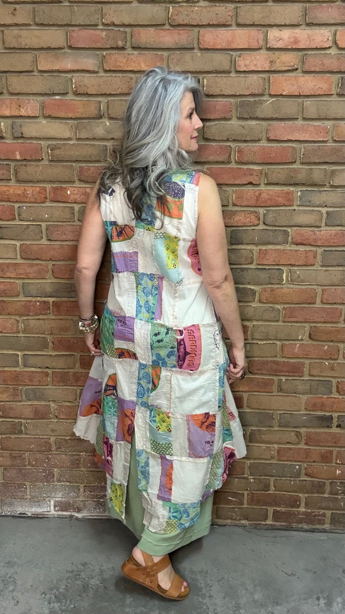 Patchwork Button Up Vest - Vintage Vault Boutique