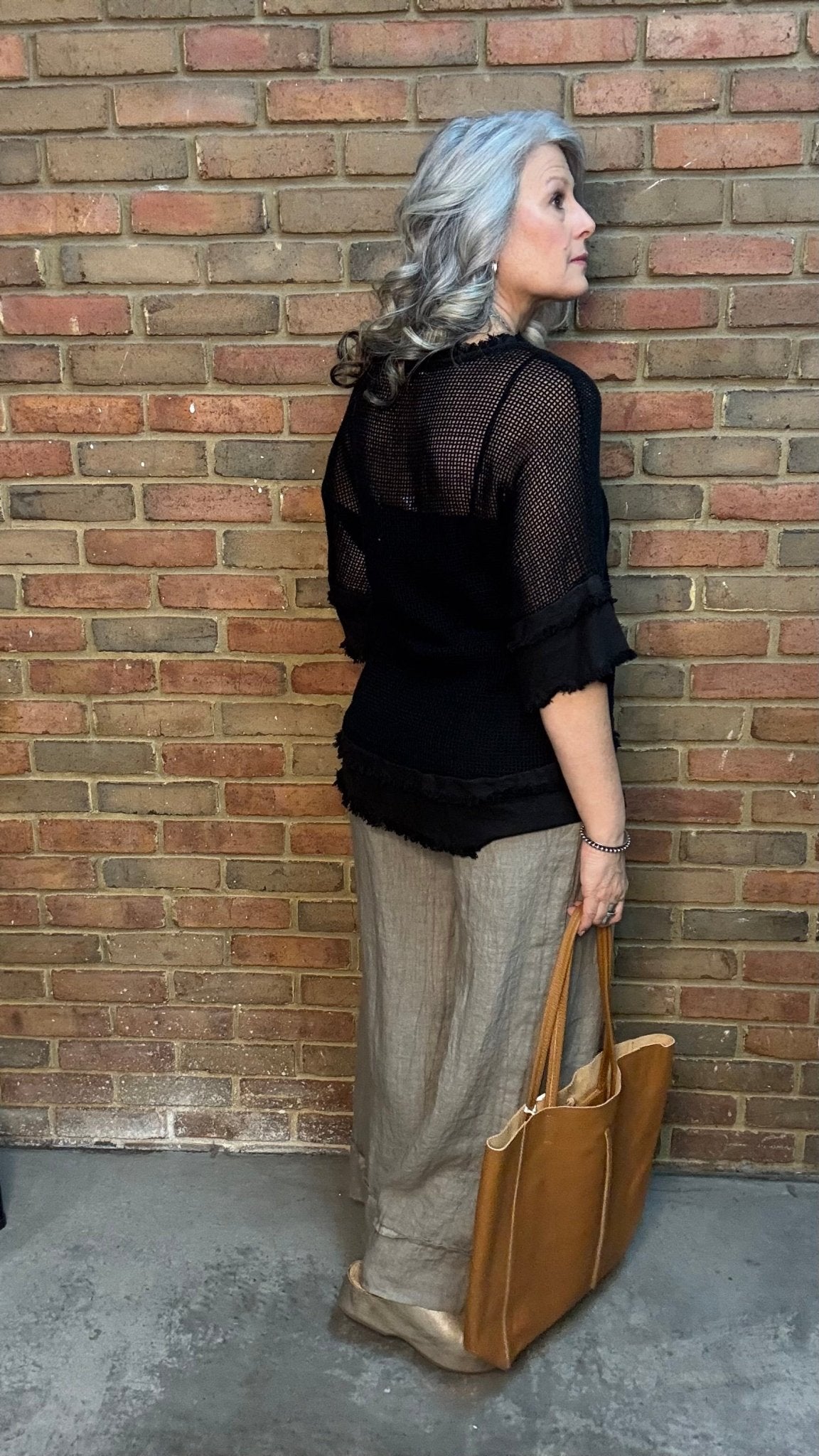 Black Mesh Top - Vintage Vault Boutique