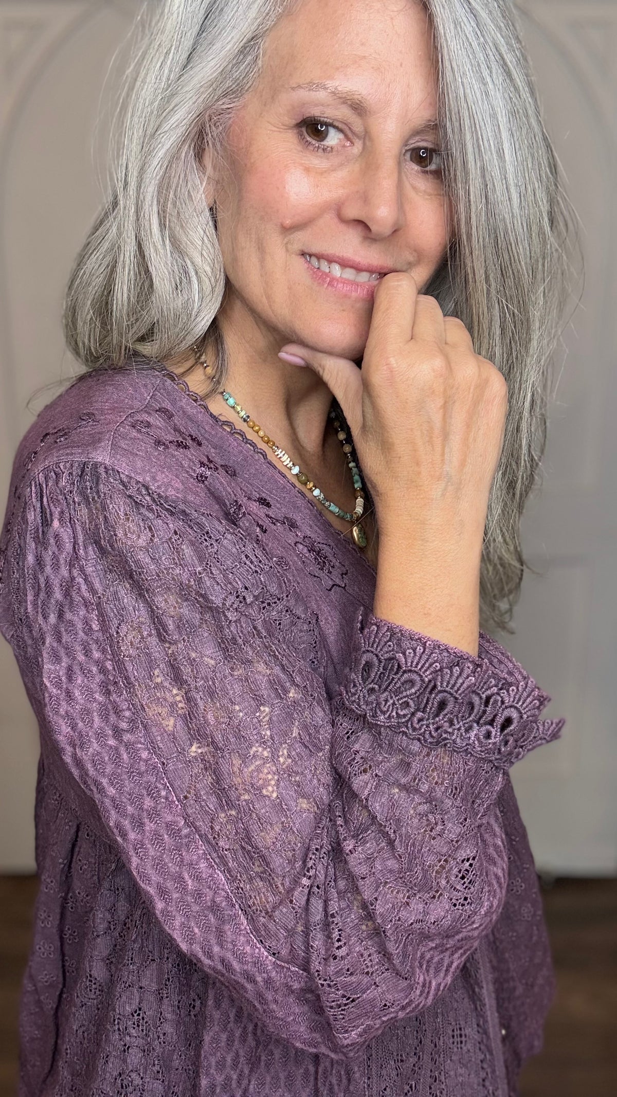 Boho Lace Peplum Top