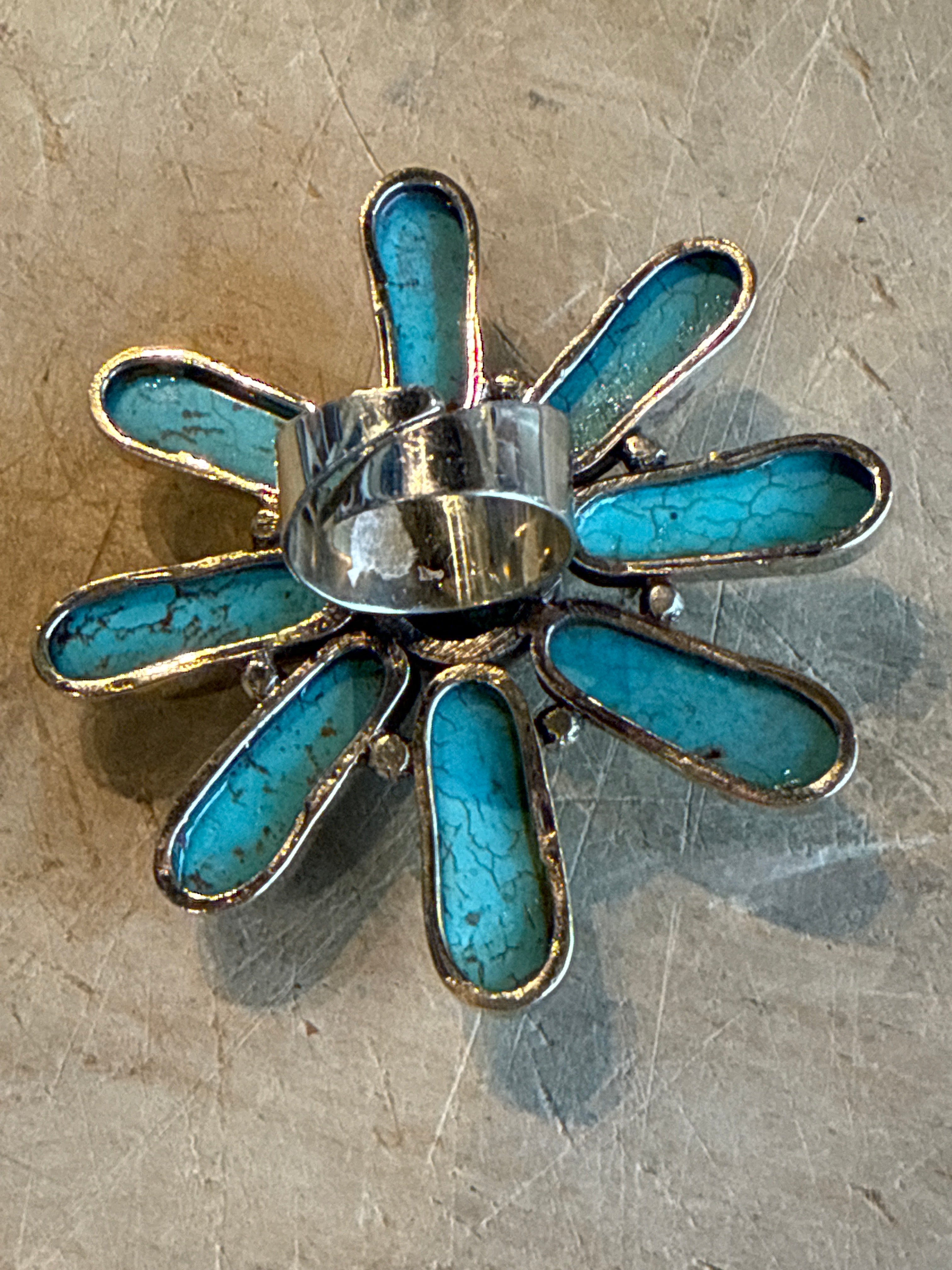 Turquoise Daisy Ring