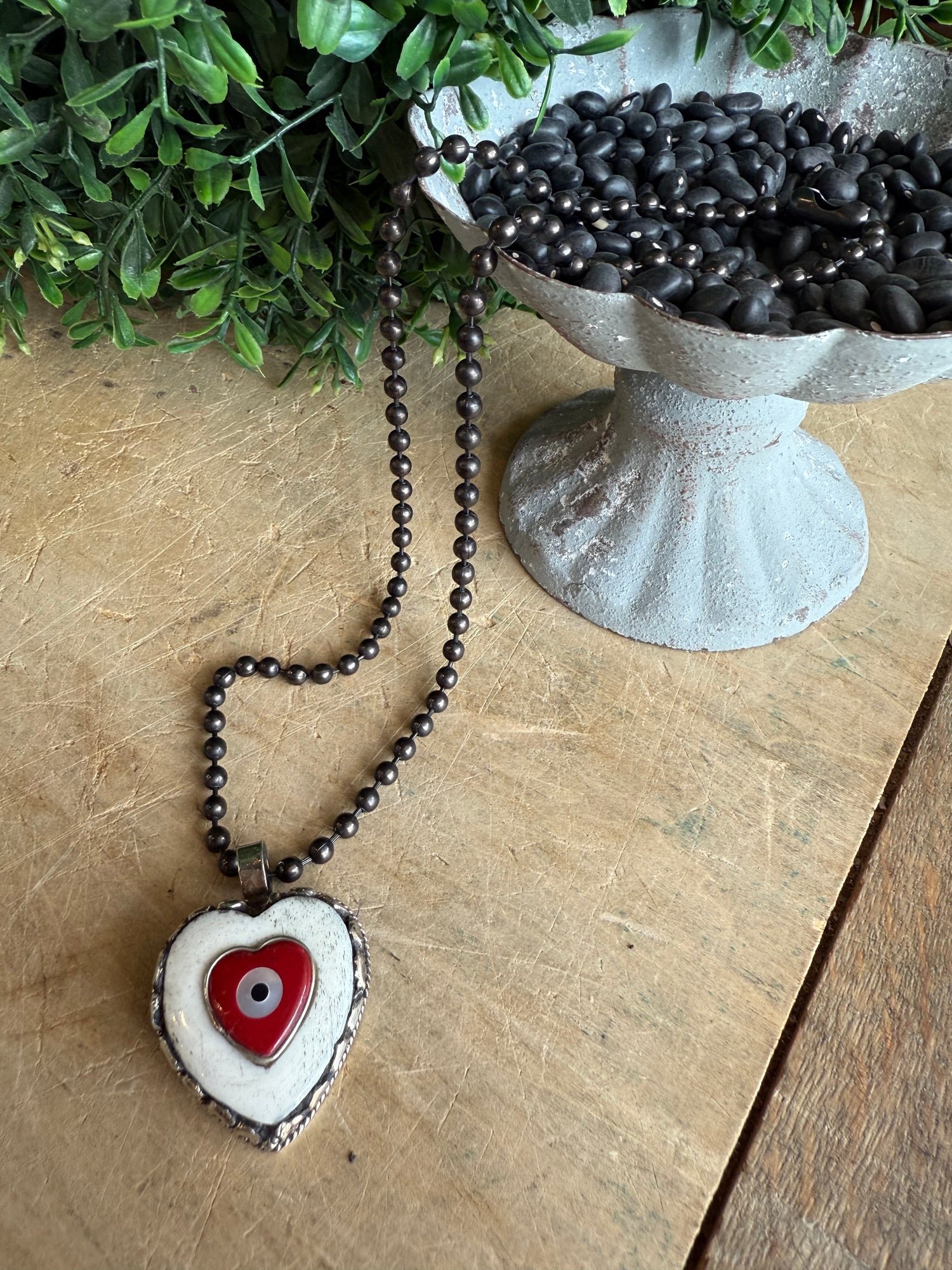 Bullseye Heart Necklace
