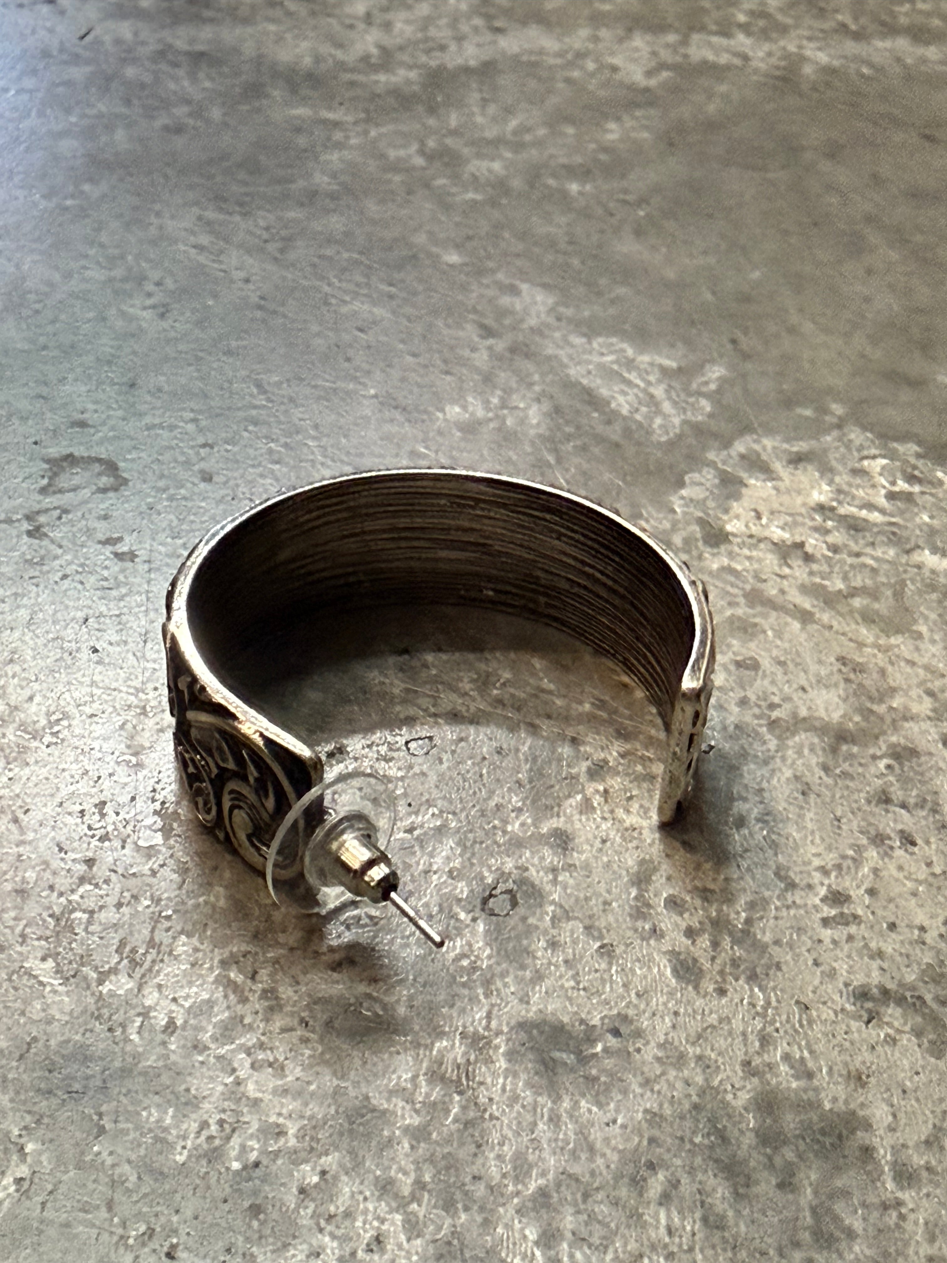 Hoop Embossed Earring