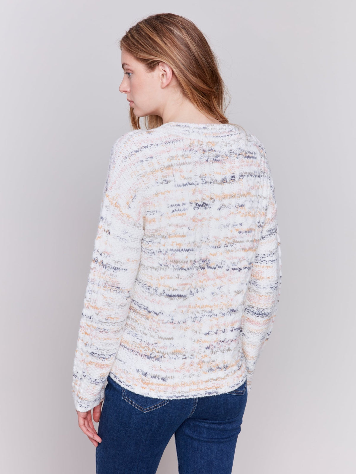 Speckled Yarn Cable Knit - Vintage Vault Boutique