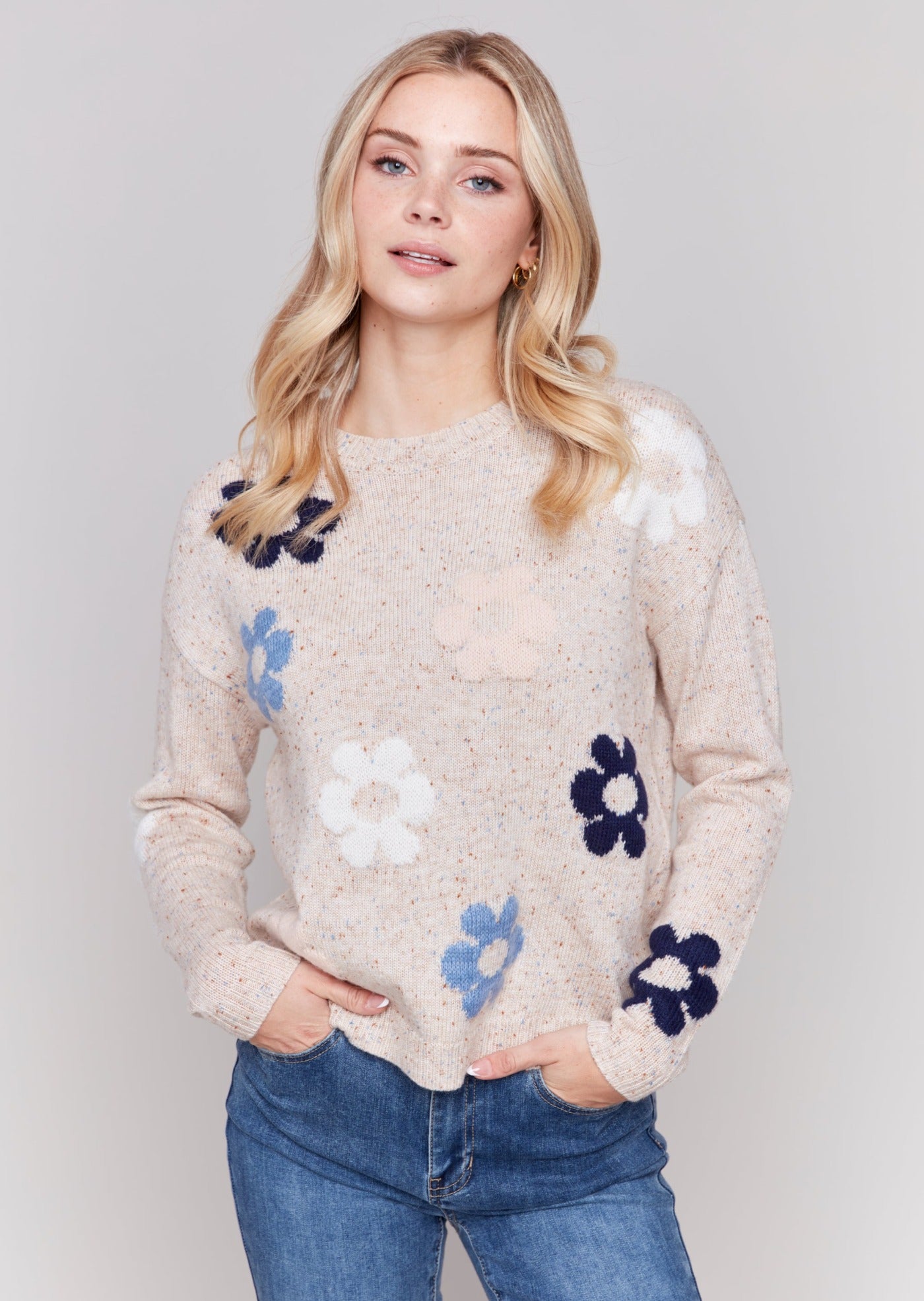 Flower Plushy Sweater S