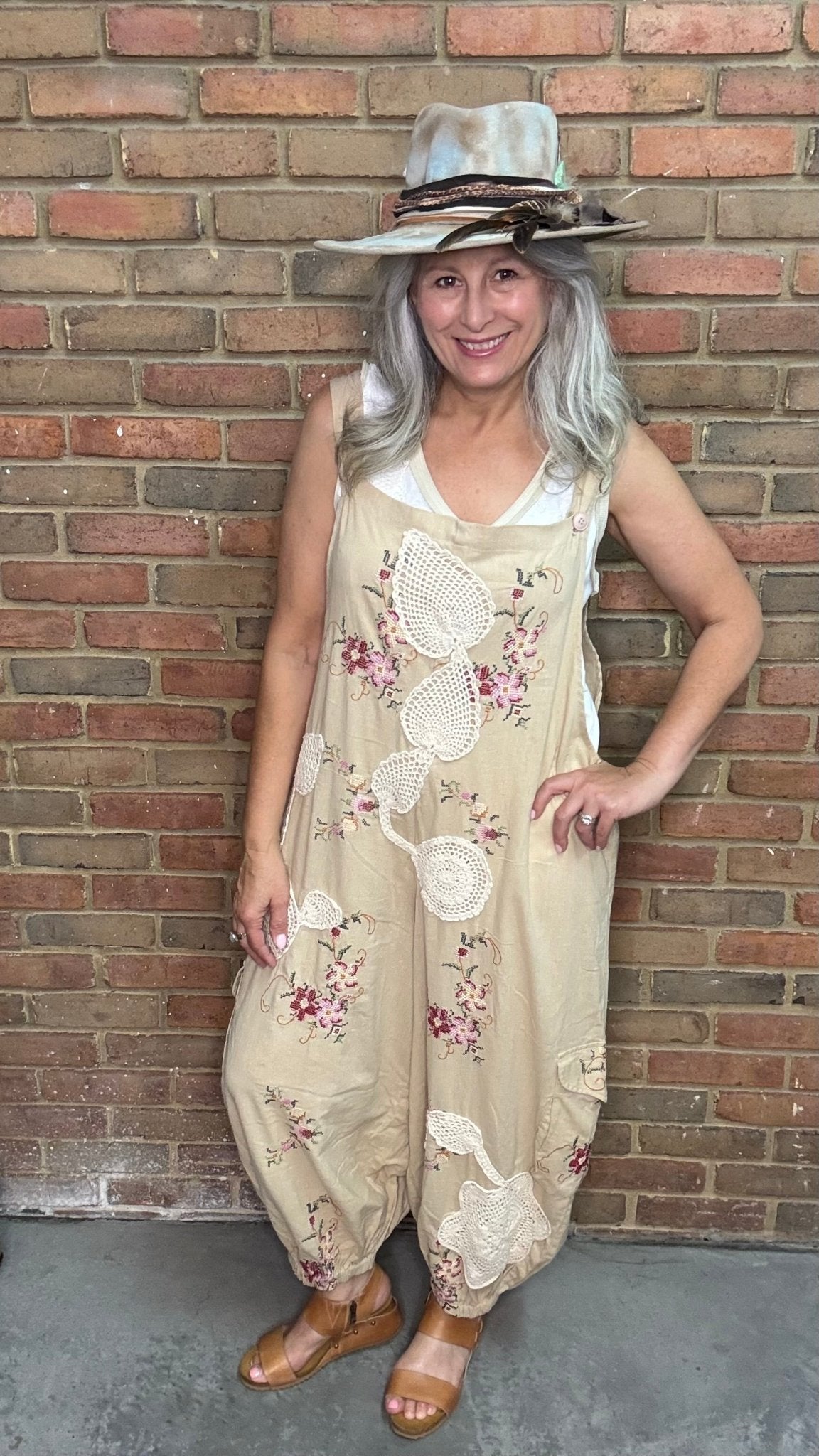 Trellis Views Overalls - Vintage Vault Boutique