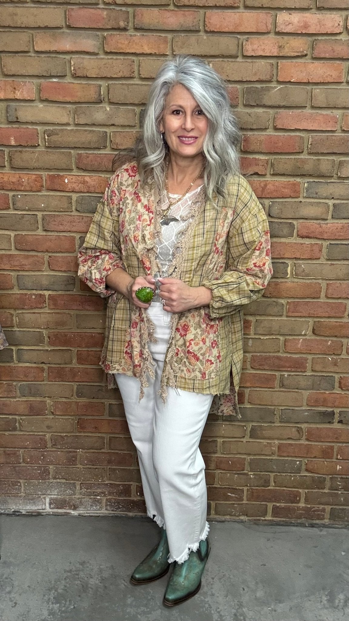 Wildflower Fountain Jacket - Vintage Vault Boutique