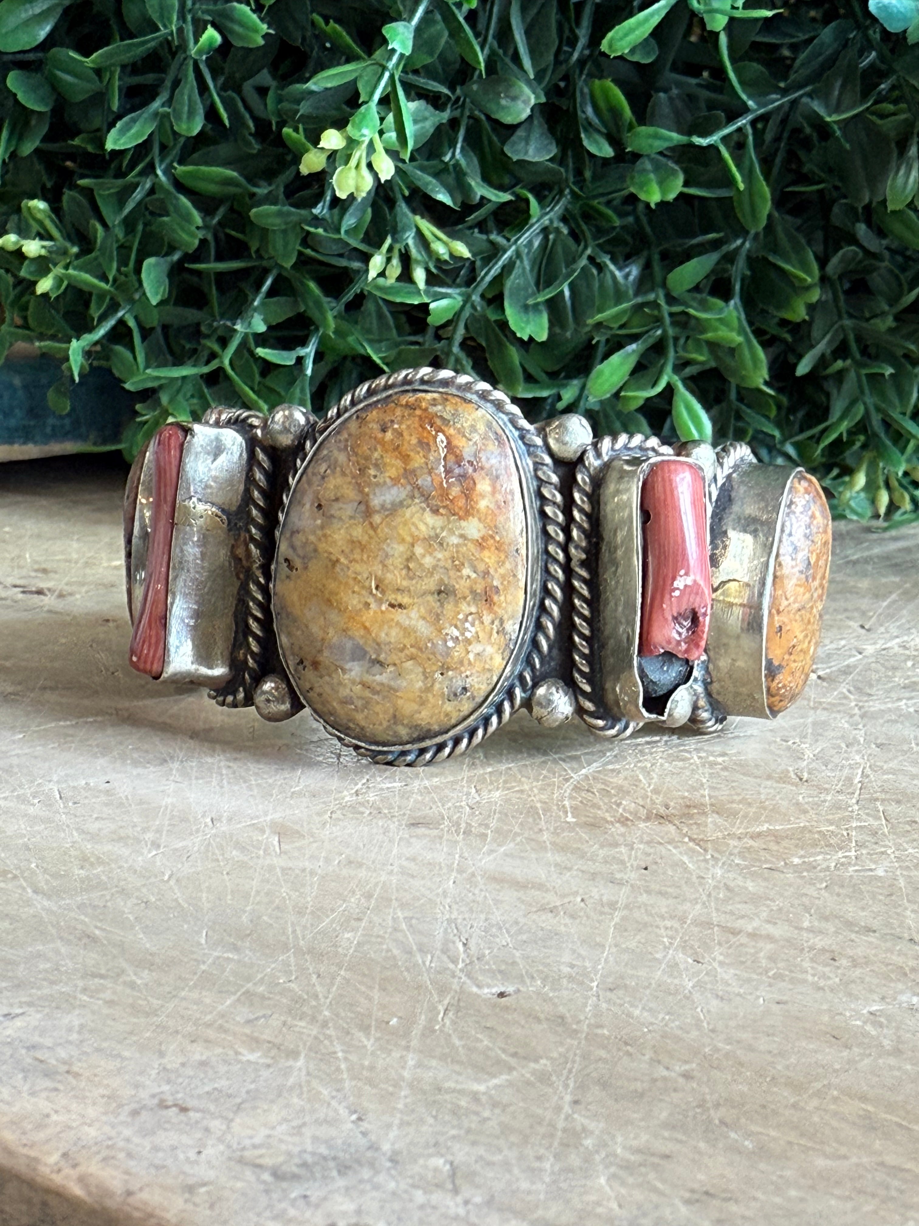 Large Mixed Stone Cuff