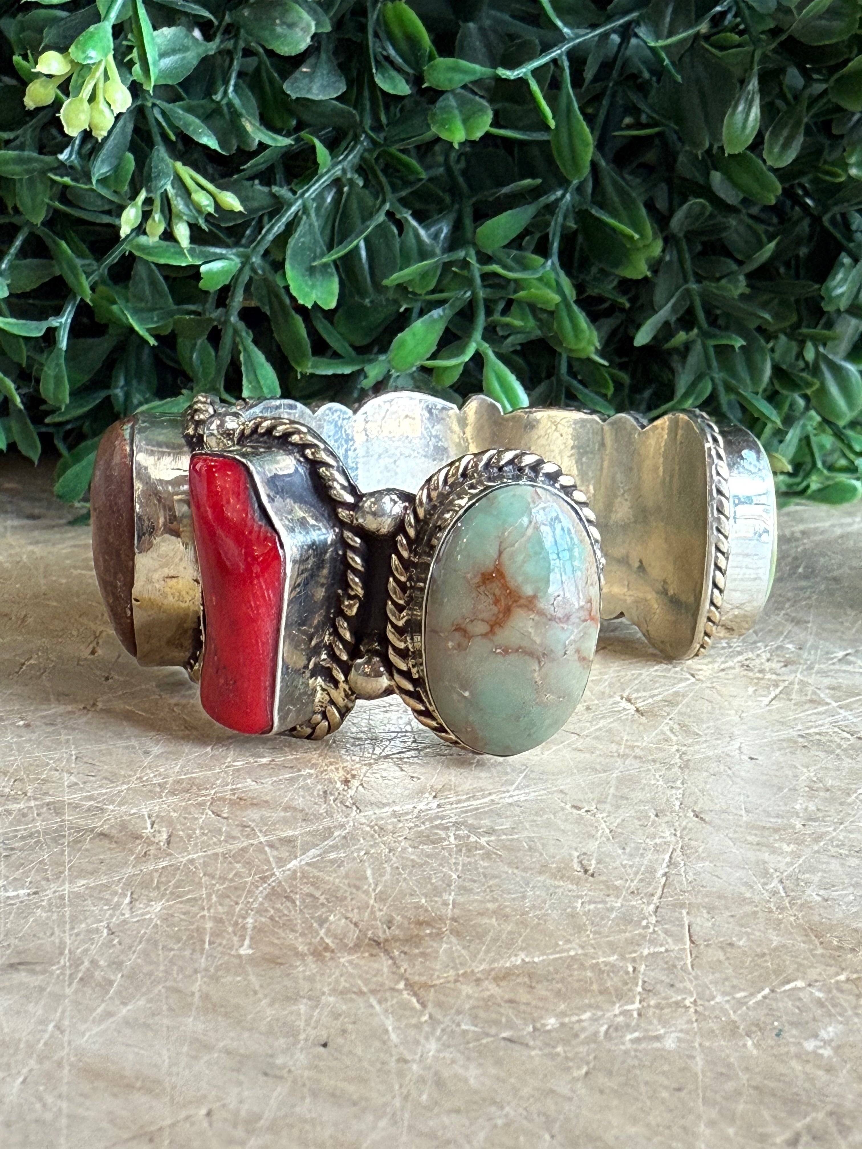 Medium Mixed Stone Cuff