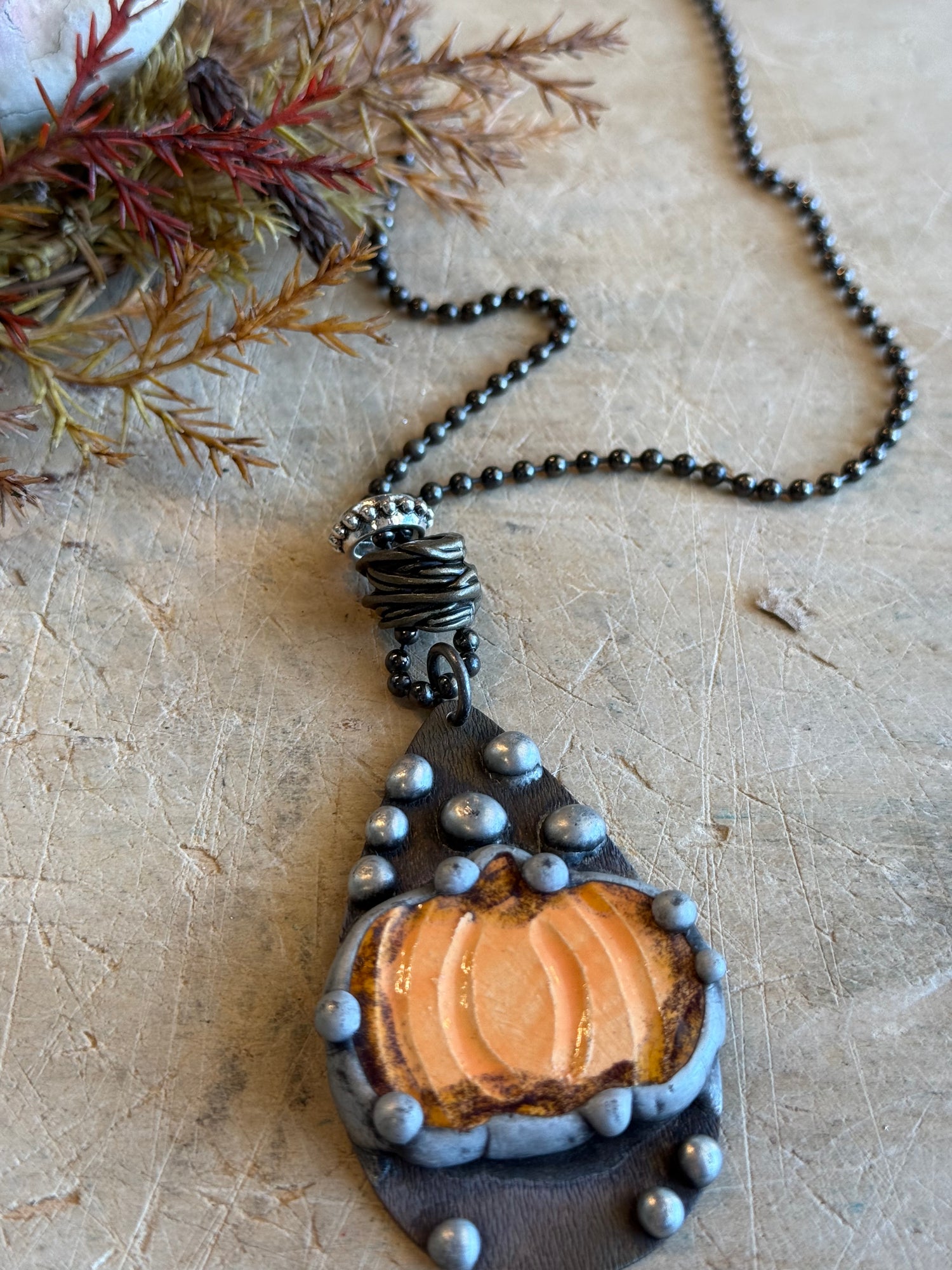 Pumpkin Drop Necklace