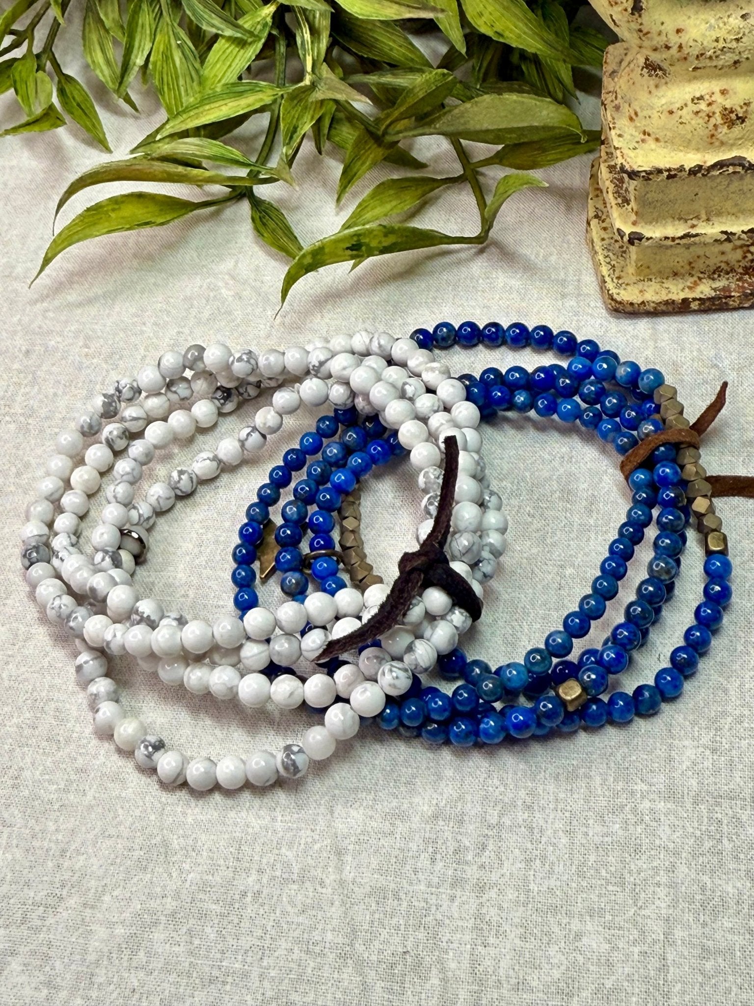 Bracelet Stack - Four Stretch Bracelets - Vintage Vault Boutique