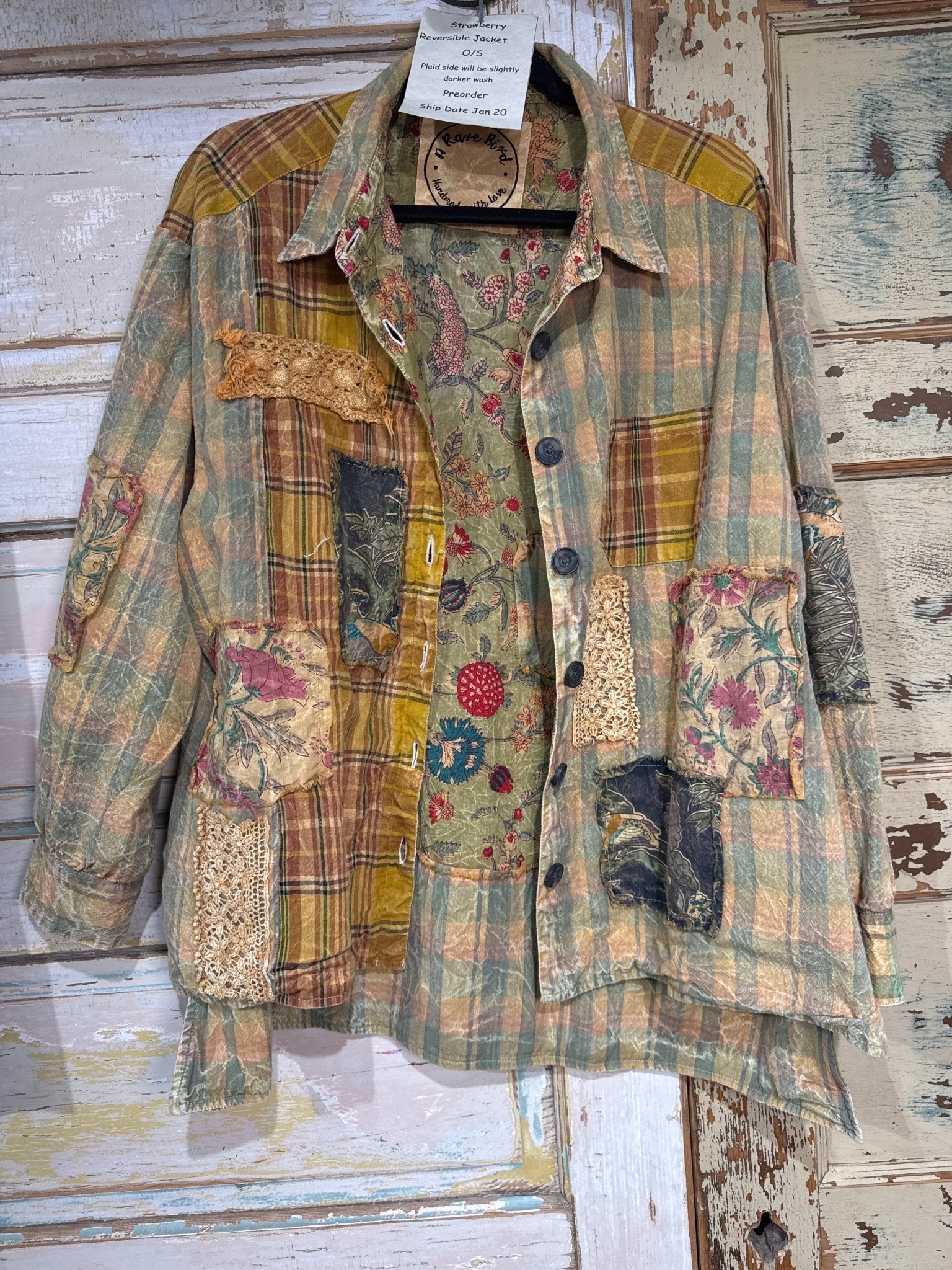 Strawberry Reversible Jacket - Vintage Vault Boutique