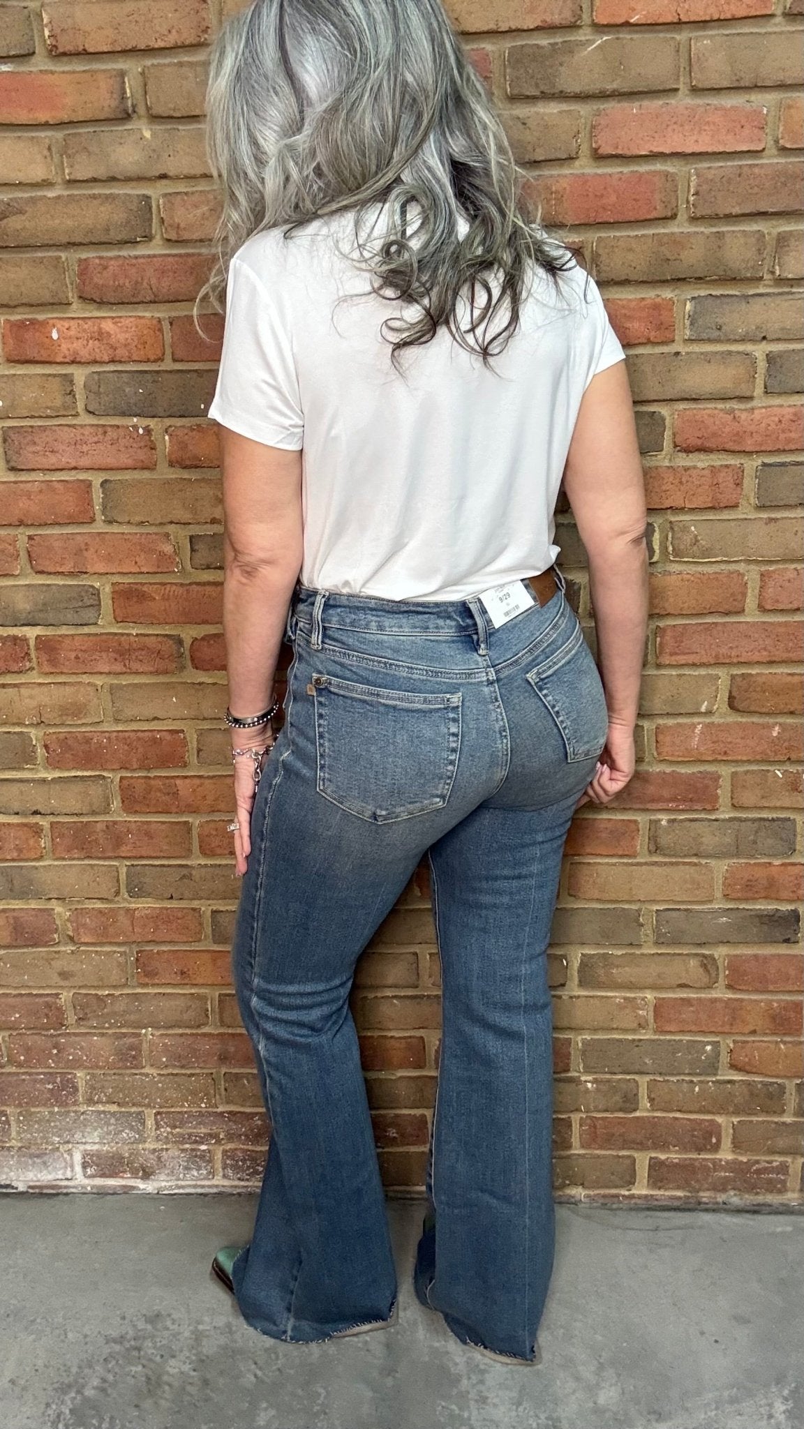 Judy Blue Flare with Front Flap Pocket Jeans - Vintage Vault Boutique