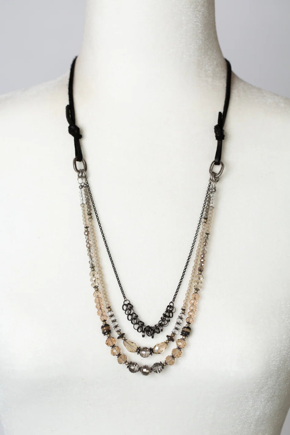 Windsor Cottage Multistrand Adjustable Necklace N004 - Vintage Vault Boutique